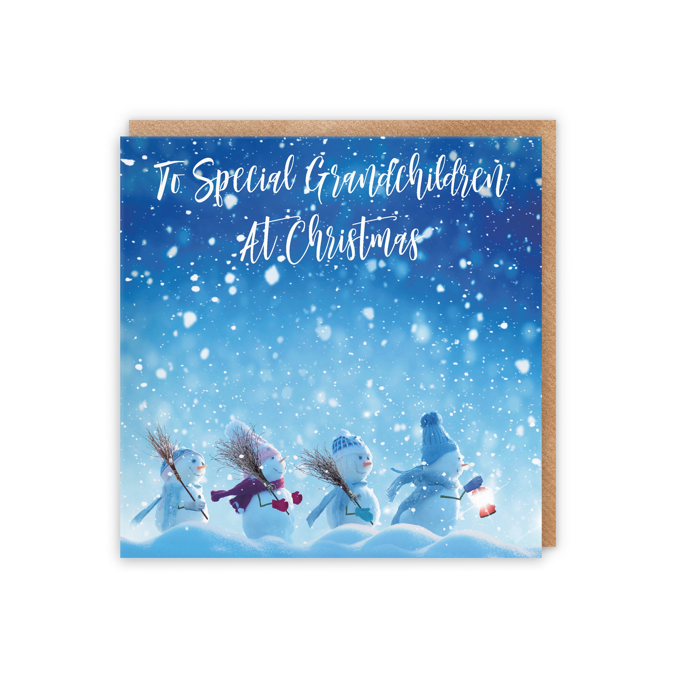 Grandchildren Snow People Christmas Card - Default Title (5056408134613)