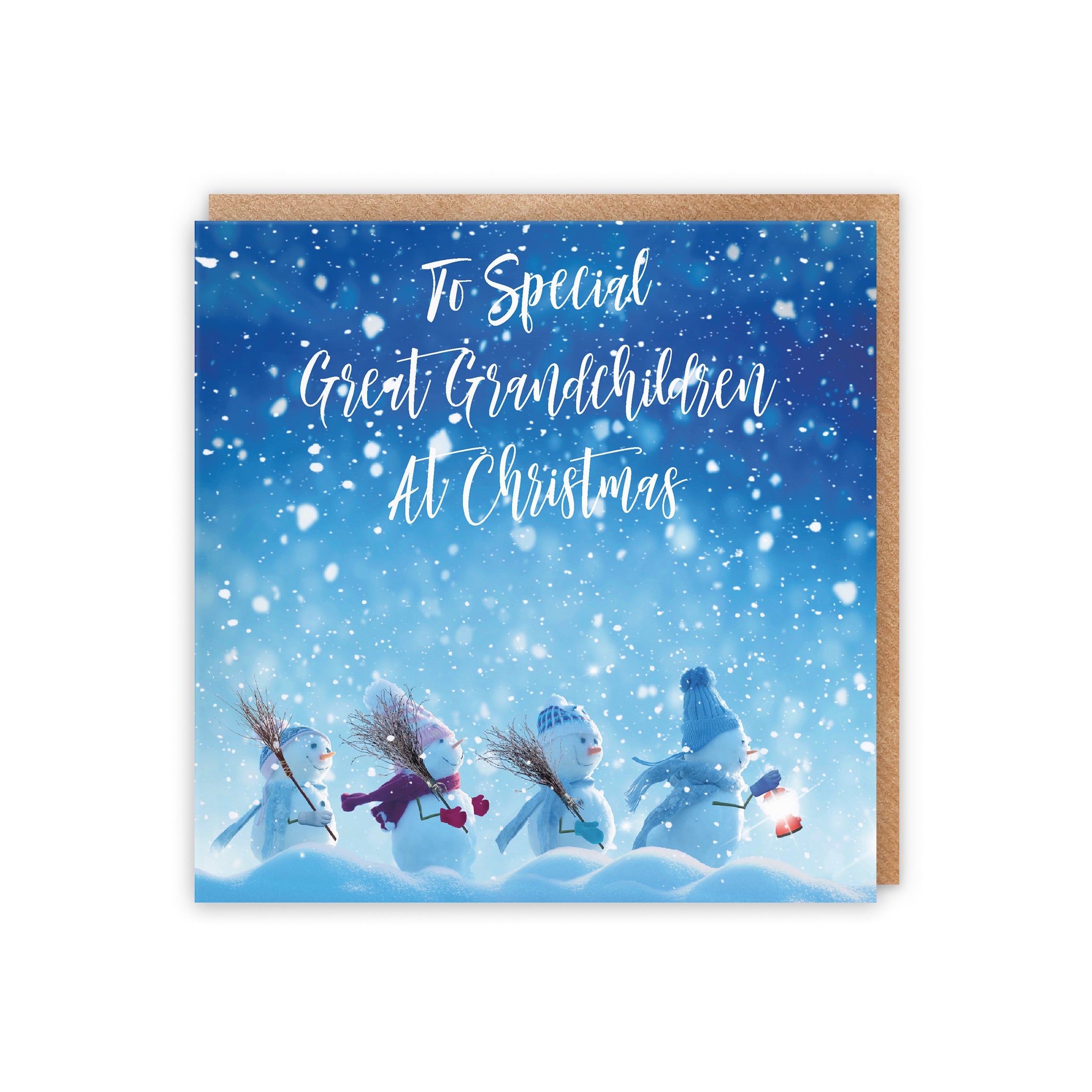 Great Grandchildren Snow People Christmas Card - Default Title (5056408134620)