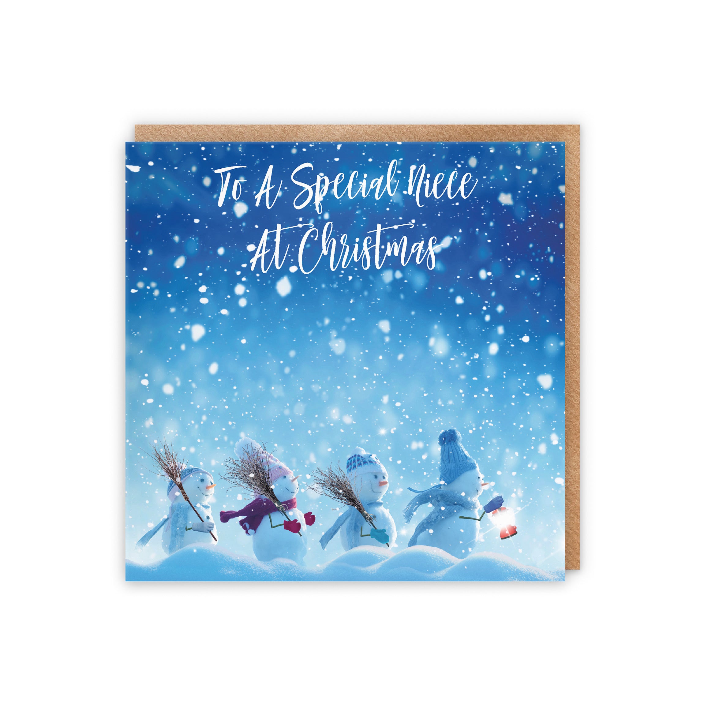 Niece Christmas Card Snow People - Default Title (5056408134682)