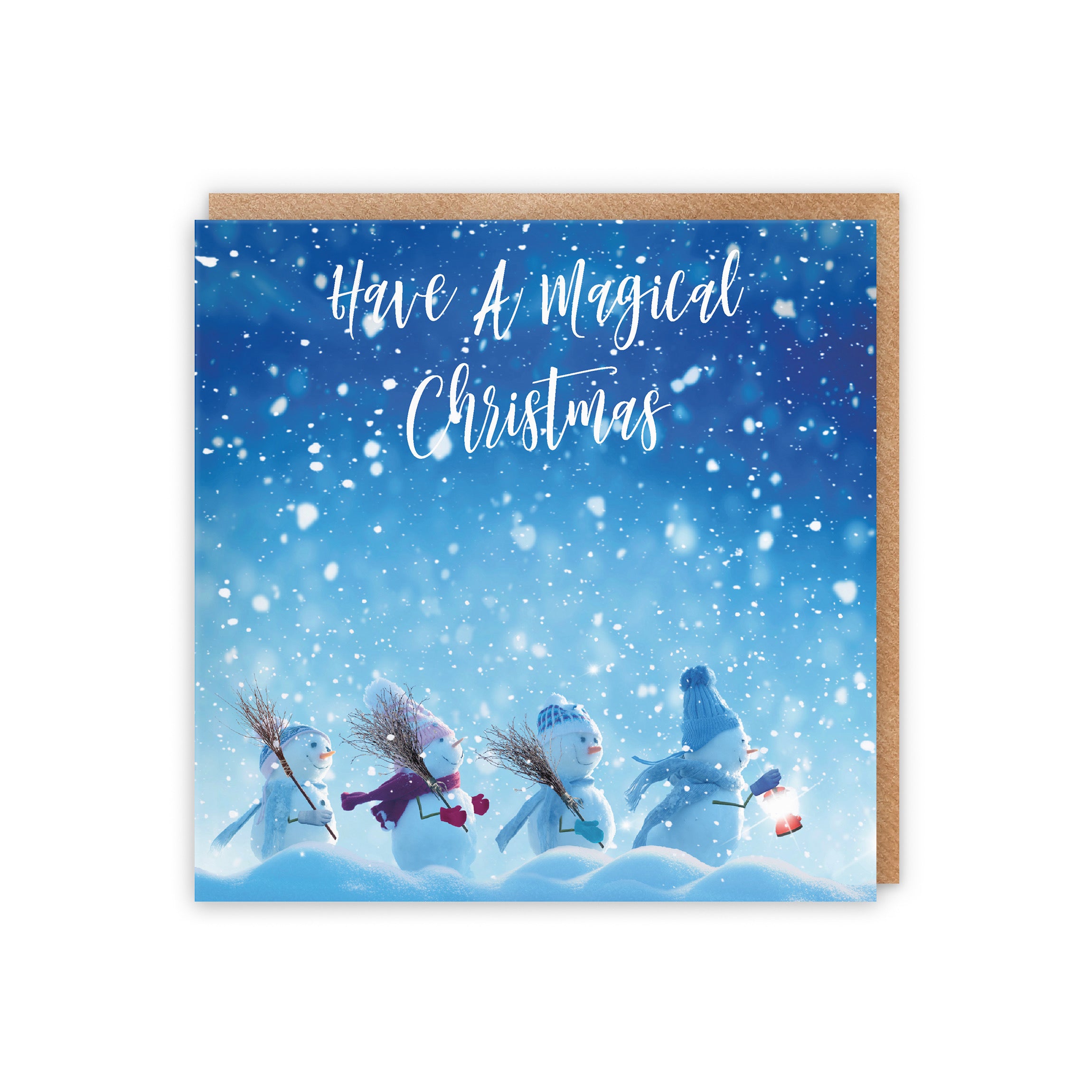 Open Single Snow People Christmas Card - Default Title (5056408134897)