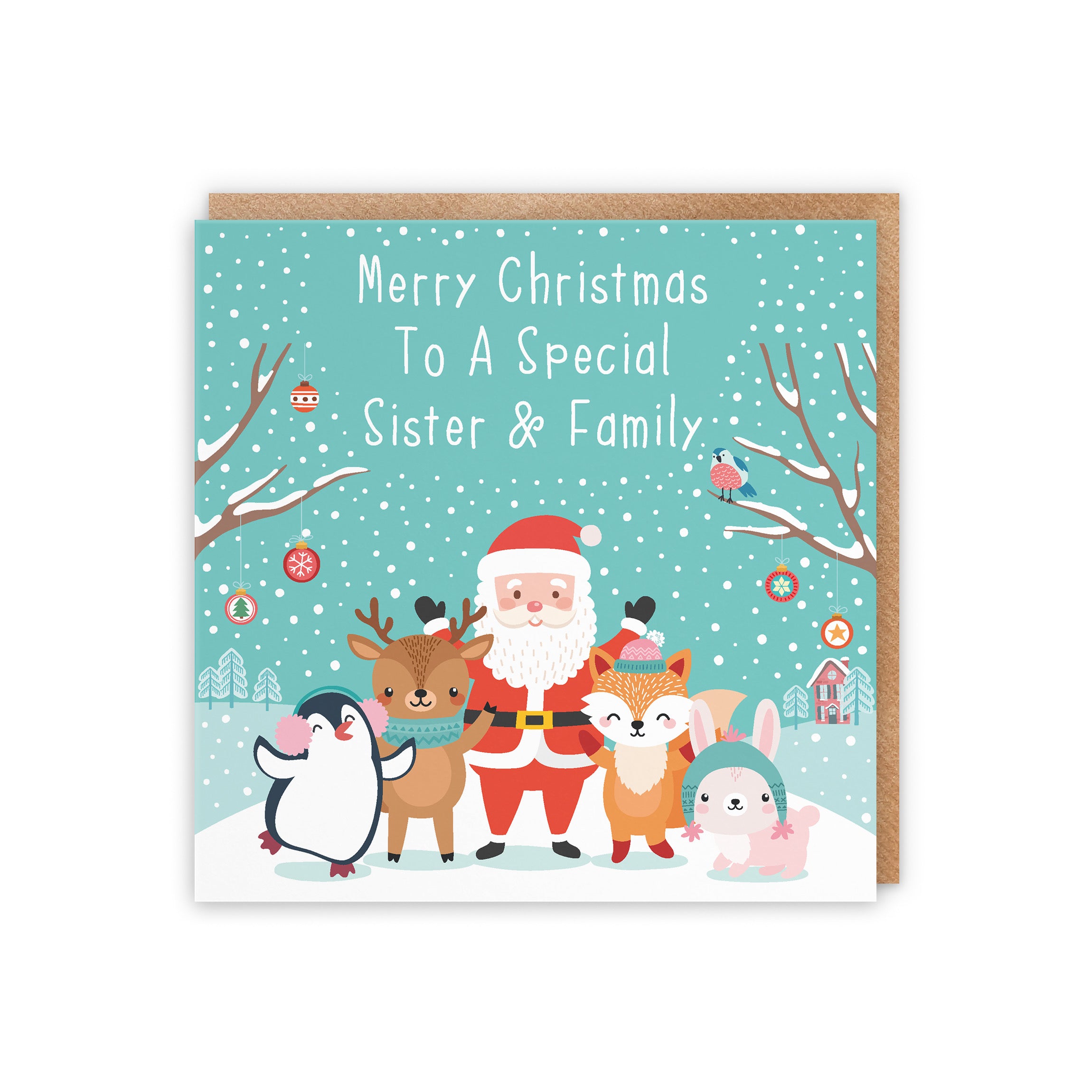 Sister And Family Santa And Friends Christmas Card - Default Title (5056408134910)