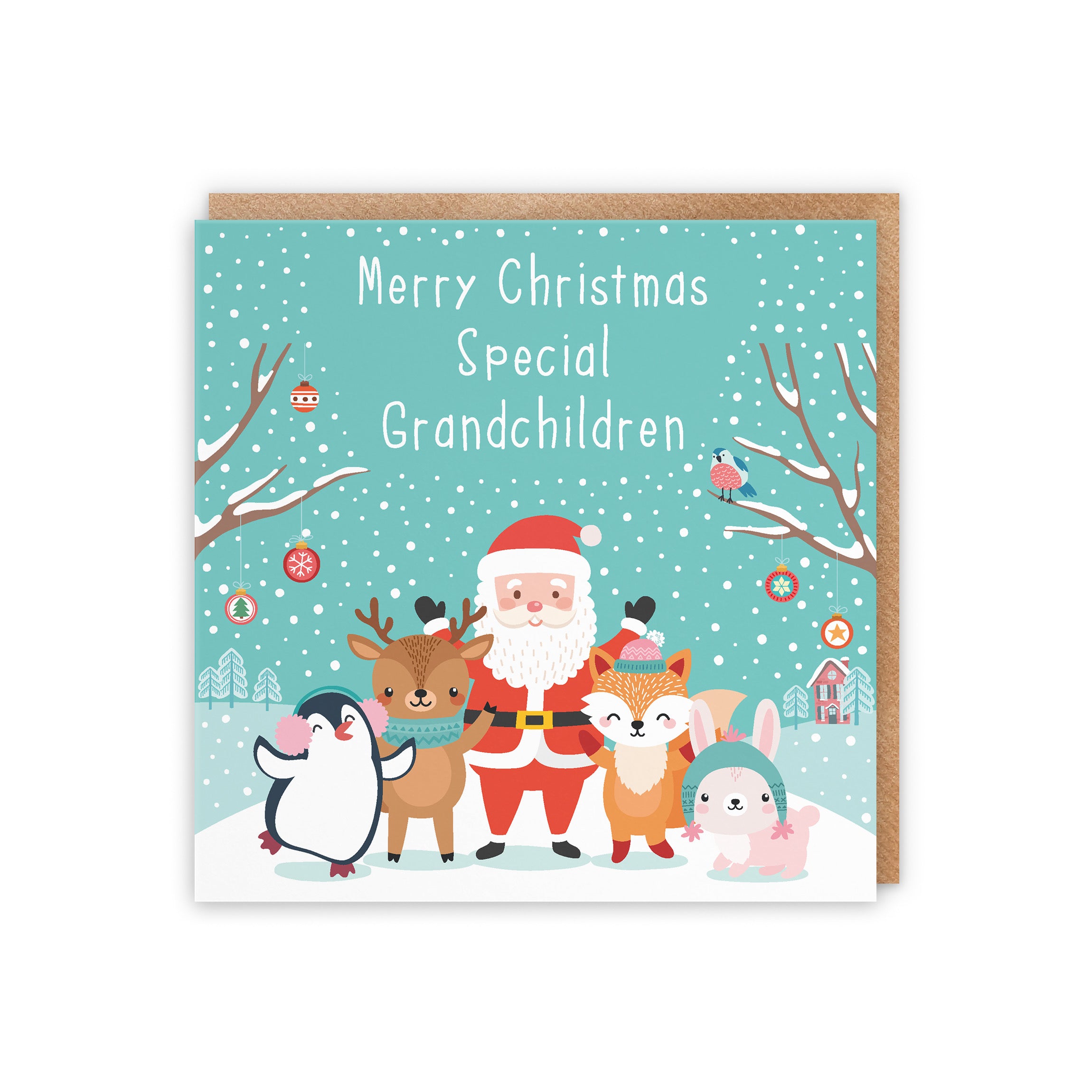 Grandchildren Santa And Friends Christmas Card - Default Title (5056408134941)