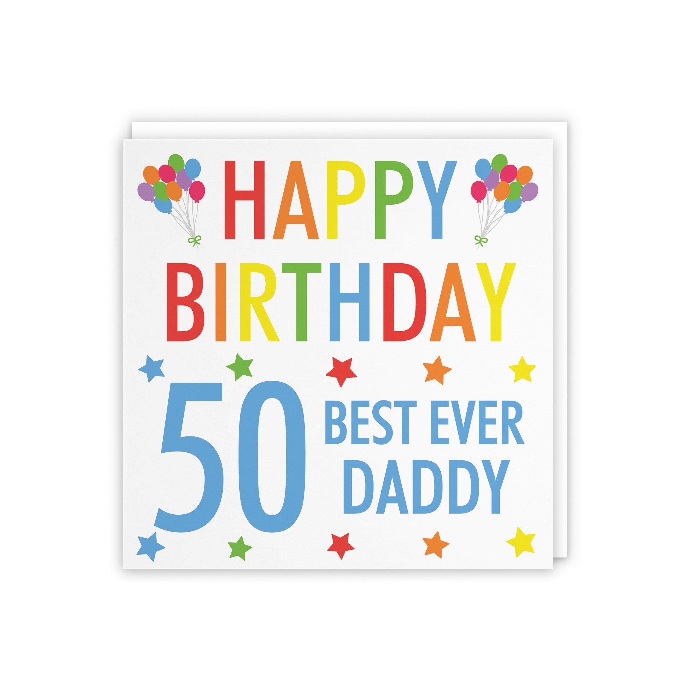 50th Daddy Birthday Card Colourful - Default Title (5056408135368)