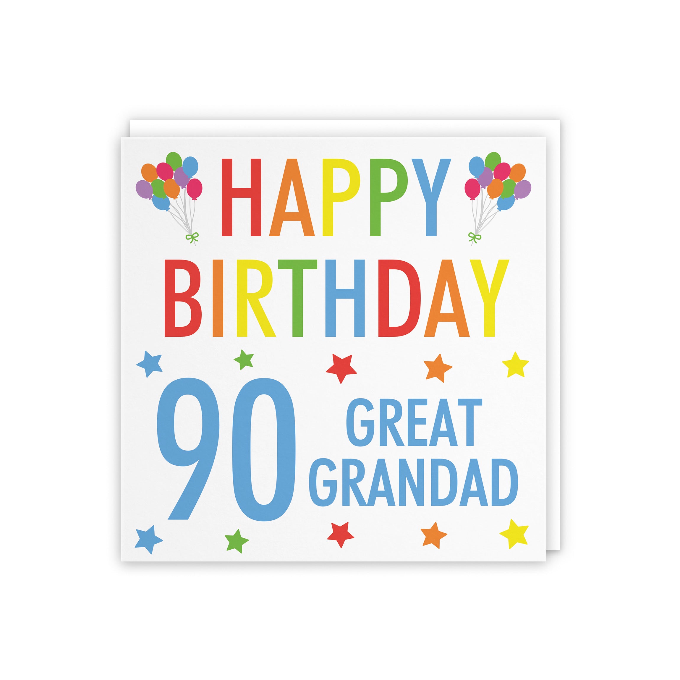 90th Great Grandad Birthday Card Colourful - Default Title (5056408135535)