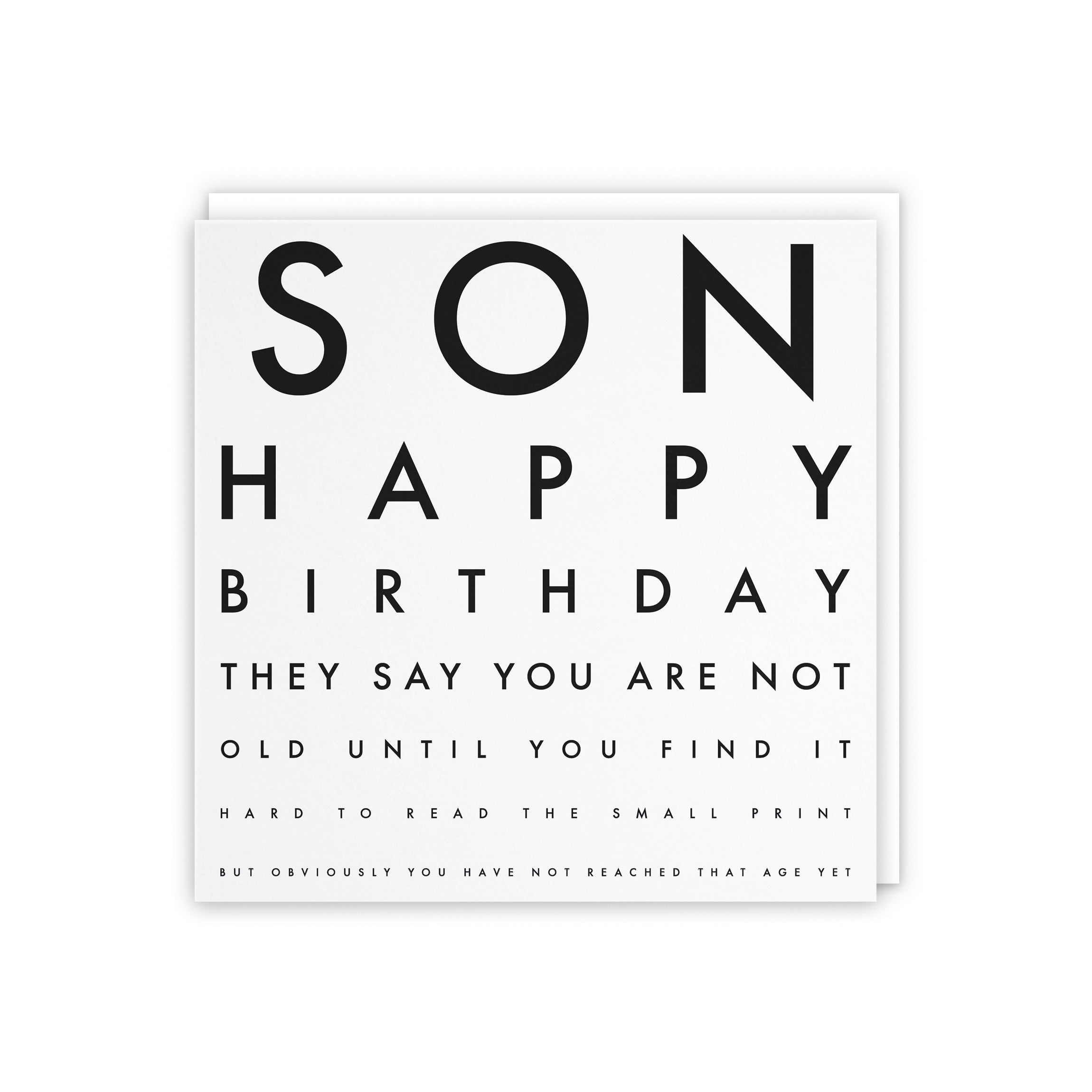 Son Funny Eye Sight Birthday Card Letters - Default Title (5056408136754)