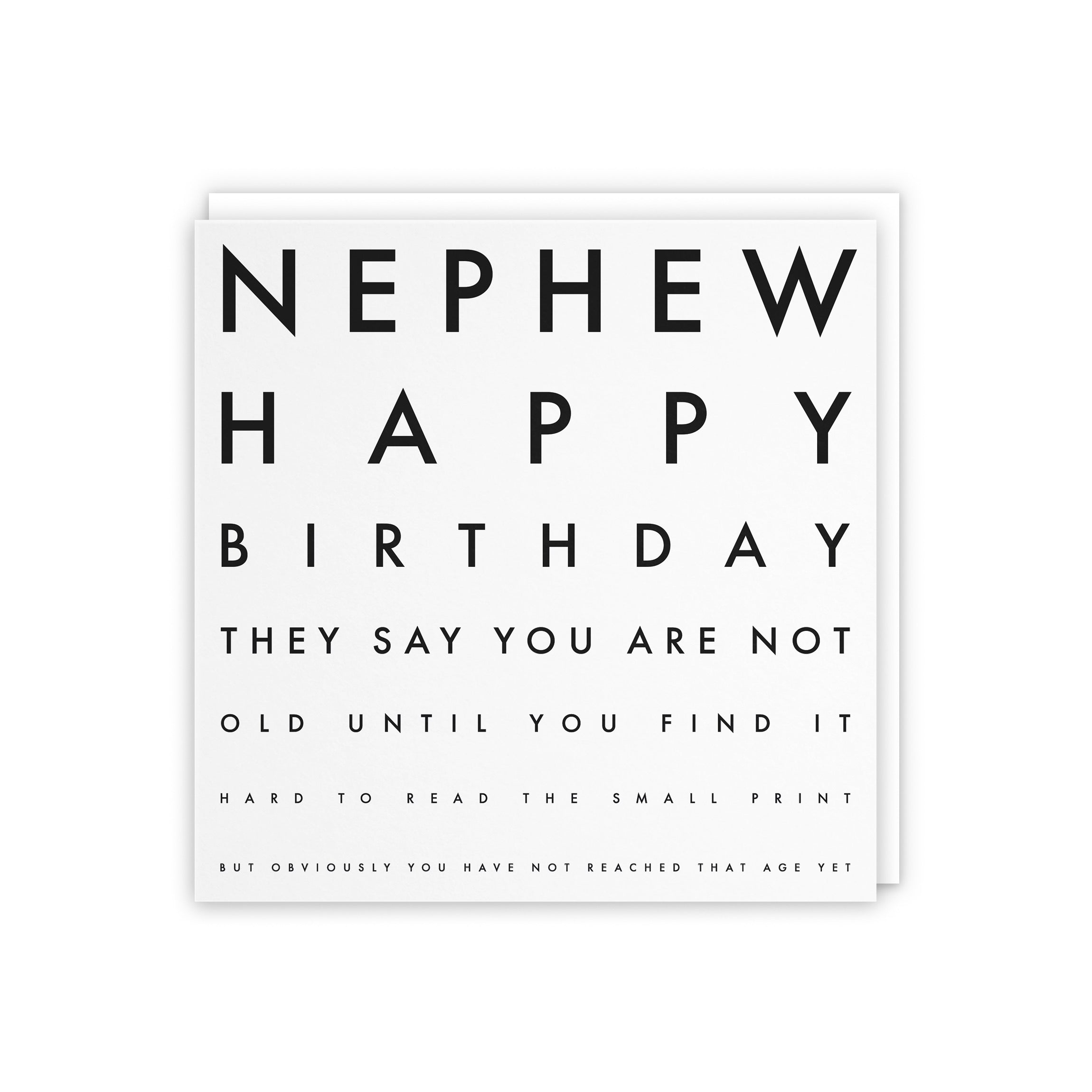 Nephew Funny Eye Sight Birthday Card Letters - Default Title (5056408136815)