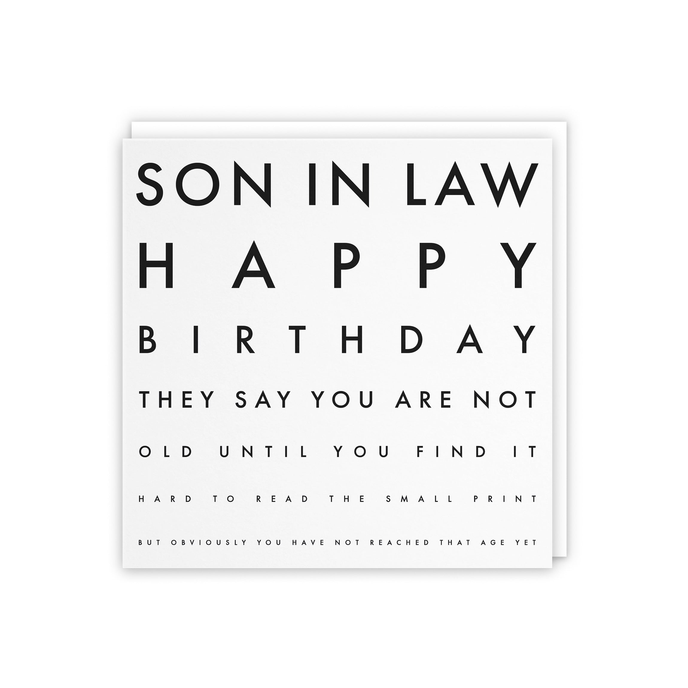 Son In Law Funny Eye Sight Birthday Card Letters - Default Title (5056408136822)