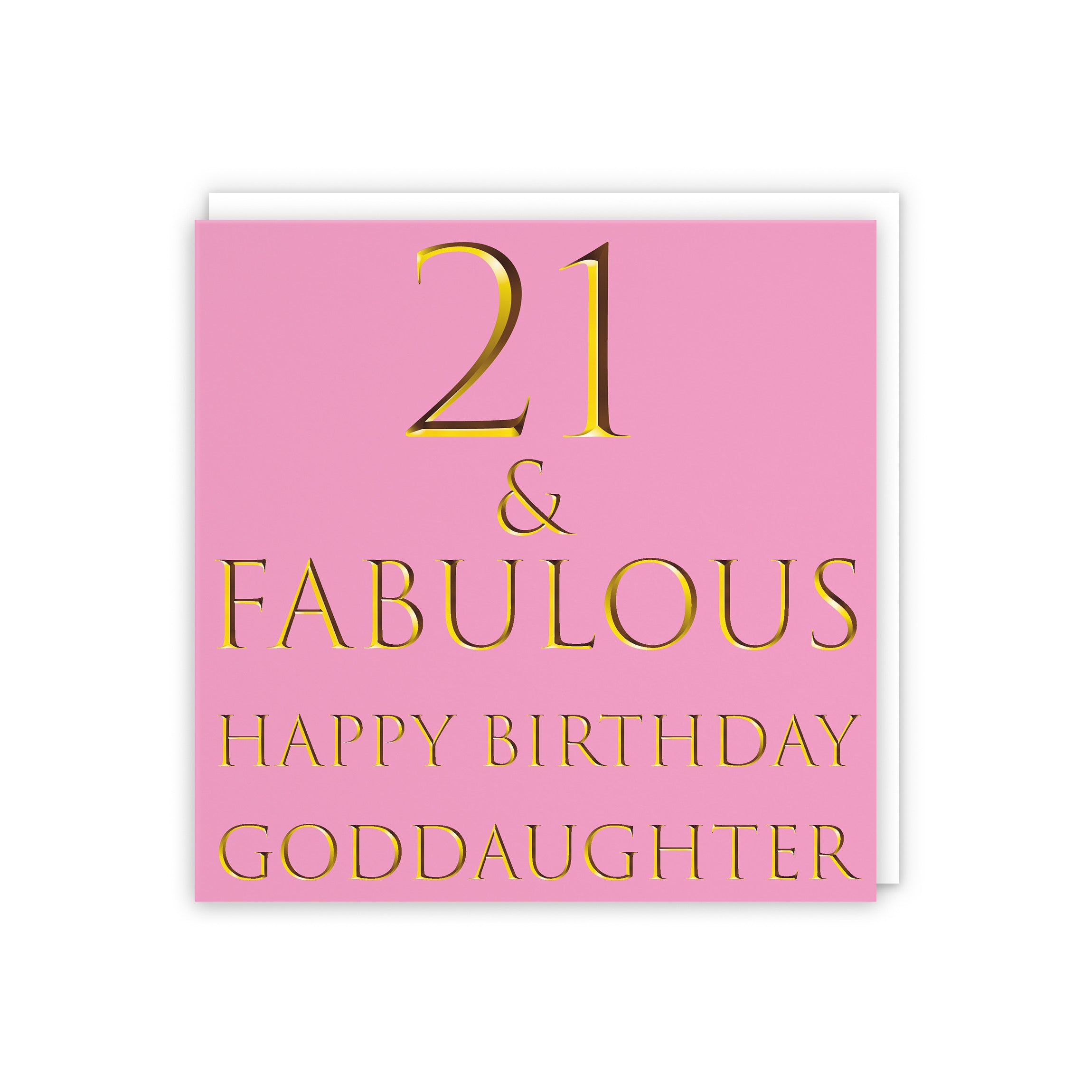 21st Goddaughter Birthday Card Fabulous - Default Title (5056408137966)