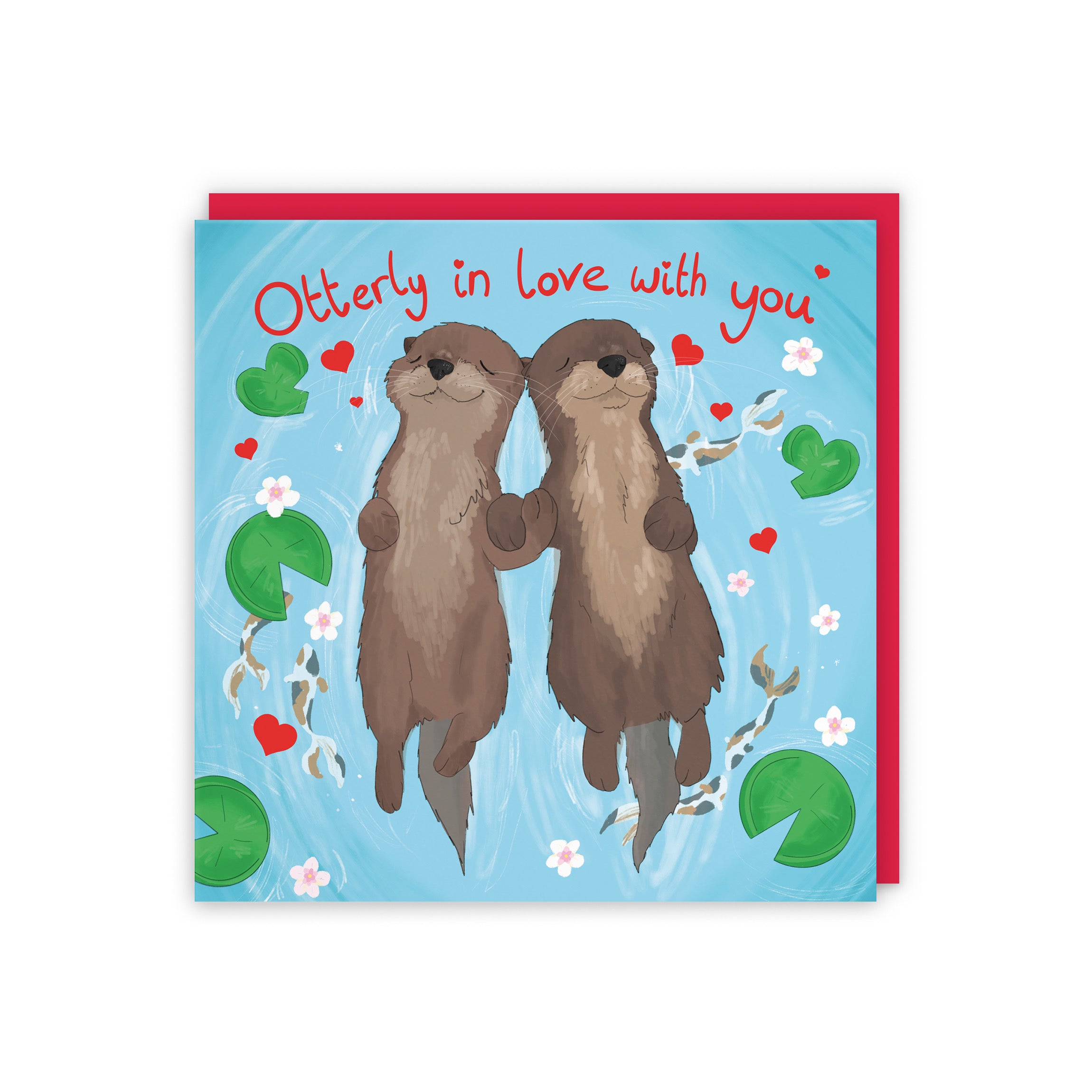 Otterly In Love With You Card Cute Animals - Default Title (5056408139649)