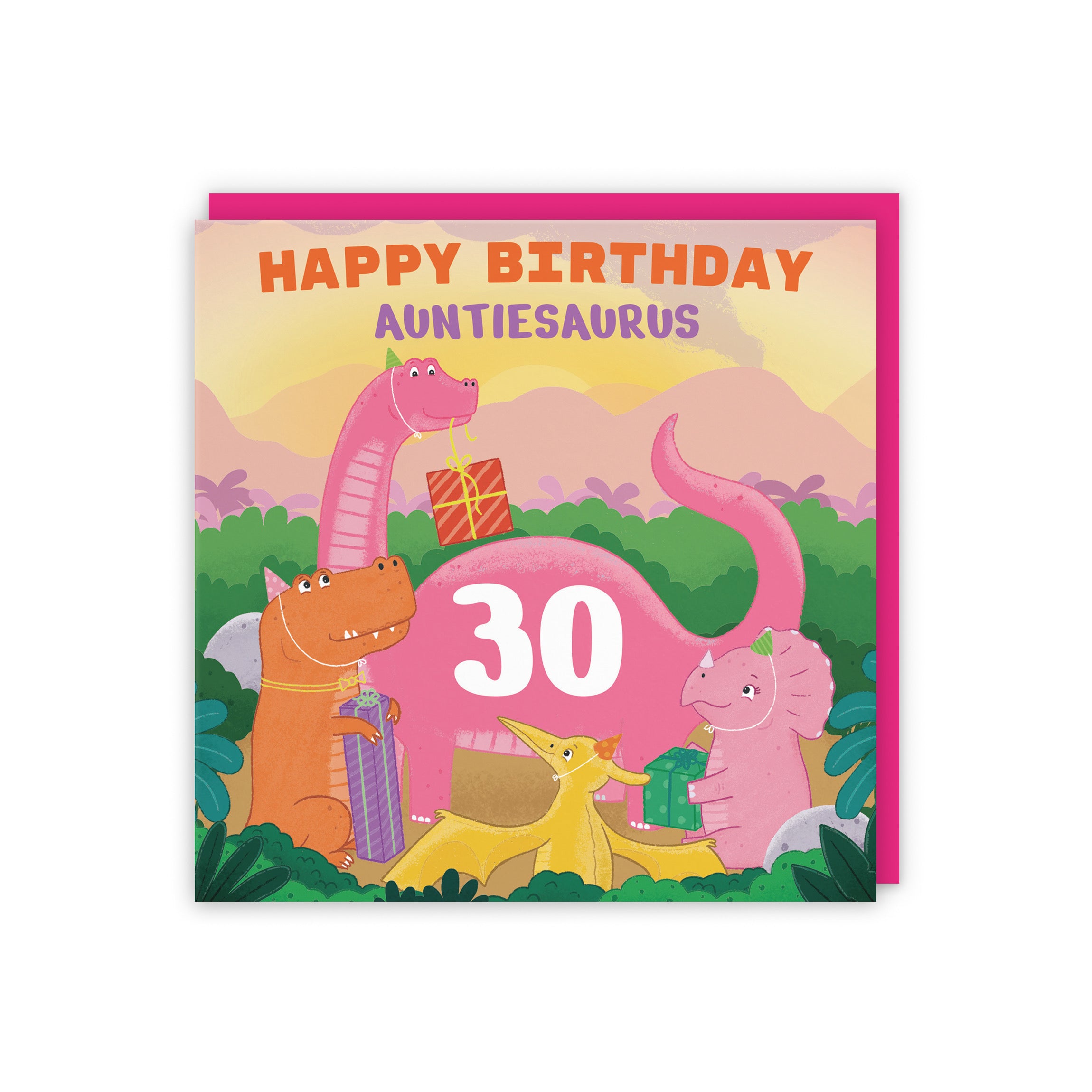 30th Auntie Dinosaur Party Birthday Card Imagination - Default Title (5056408146807)