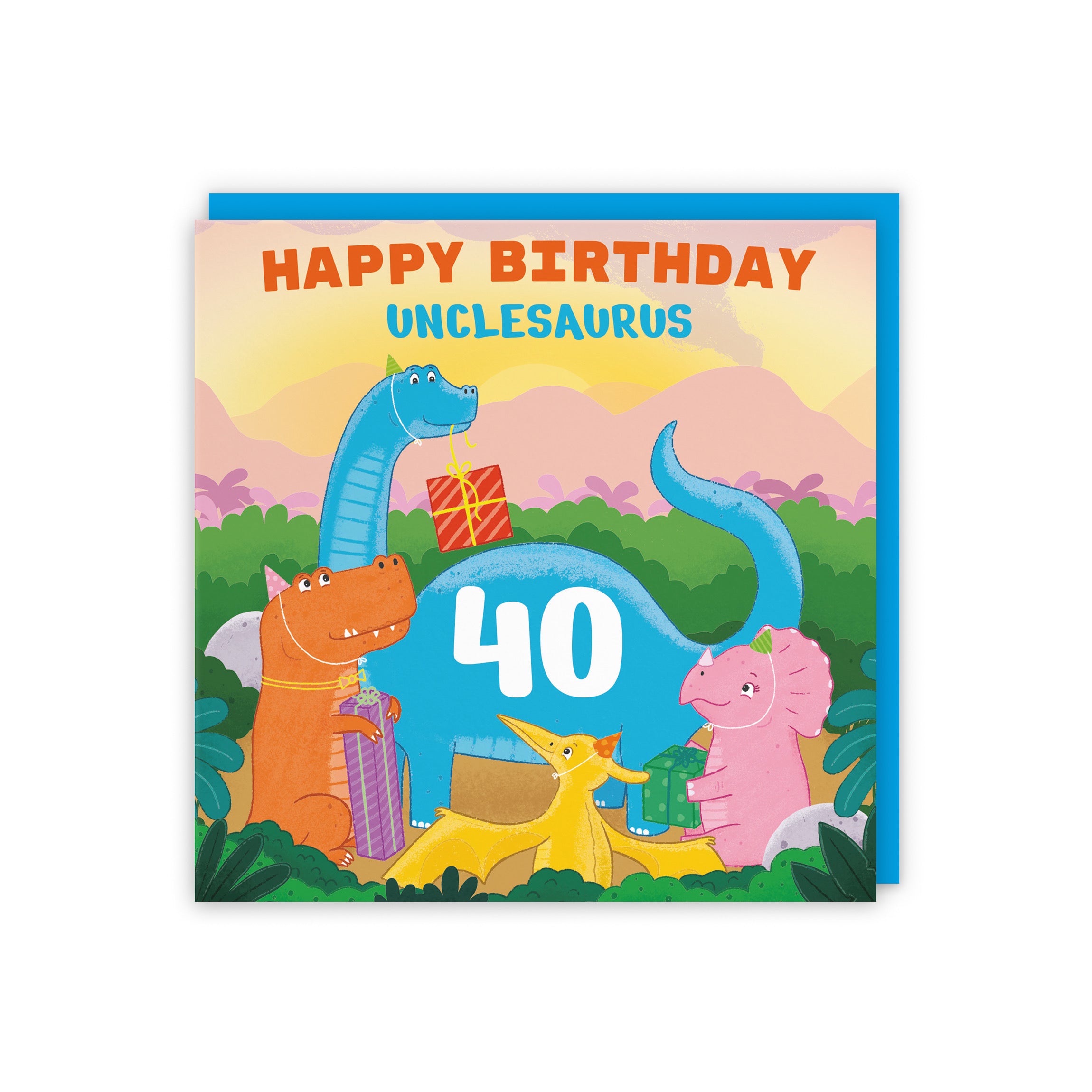 40th Uncle Dinosaur Party Birthday Card Imagination - Default Title (5056408146838)