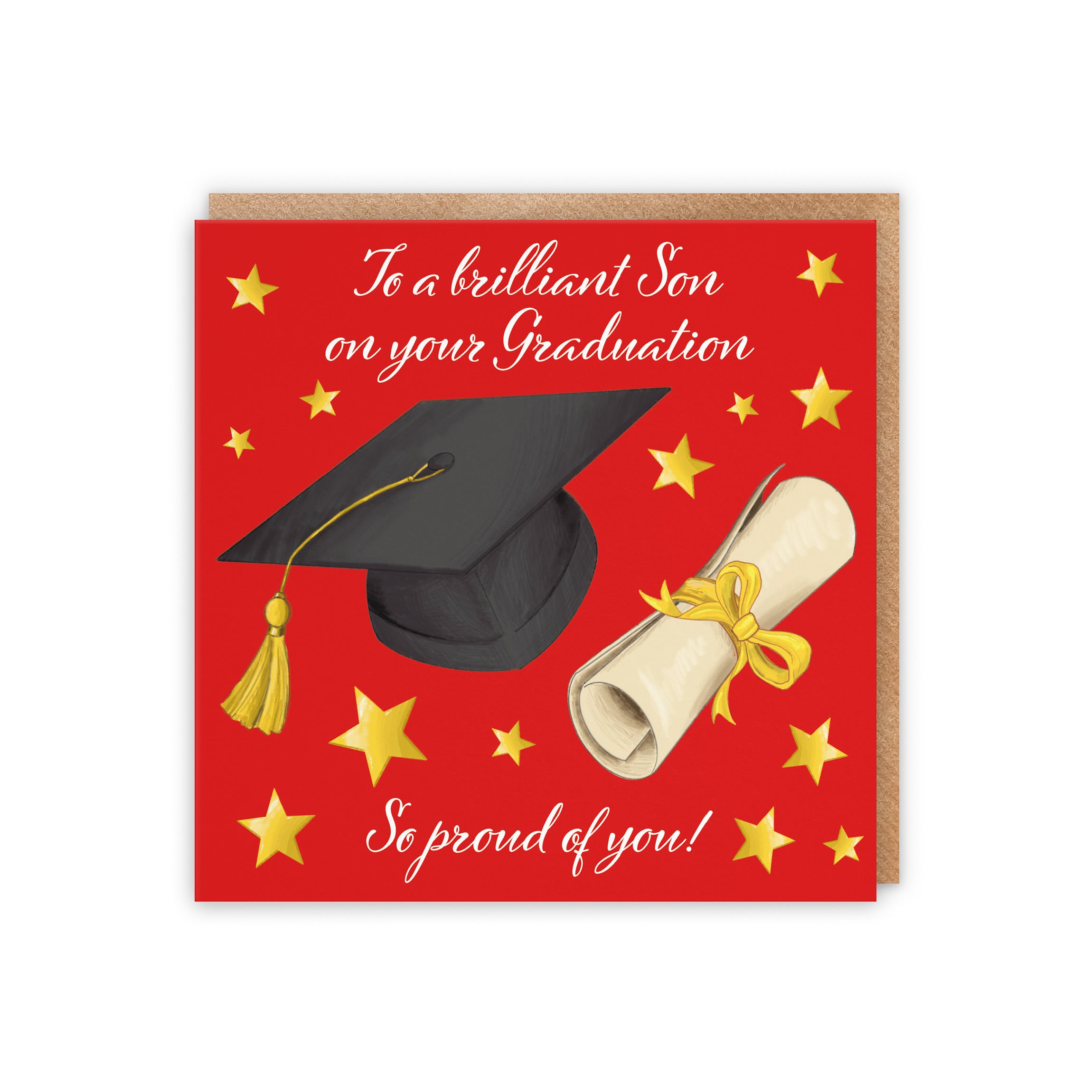 Son Graduation Congratulations Card Stars - Default Title (5056408150811)