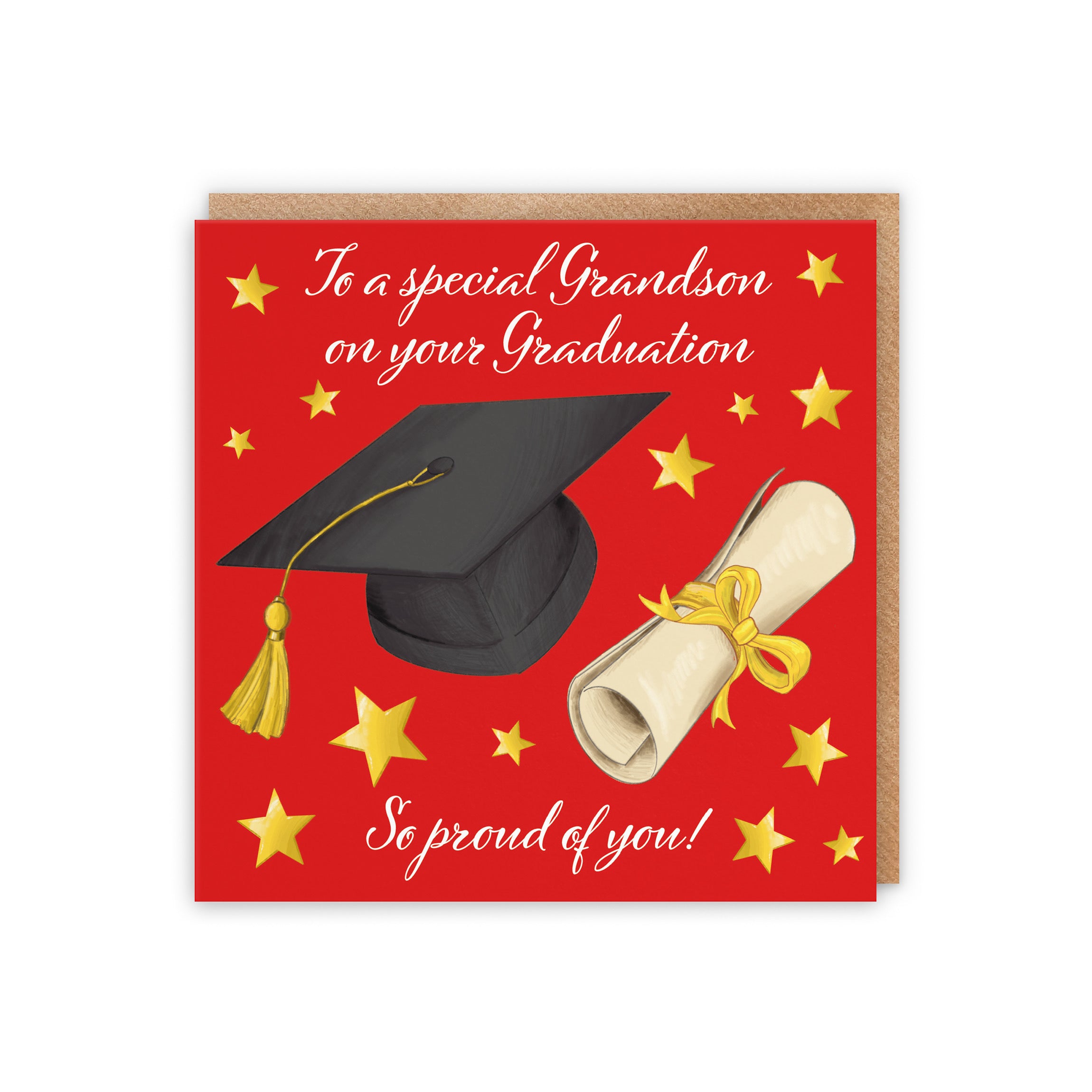 Grandson Graduation Congratulations Card Stars - Default Title (5056408150835)