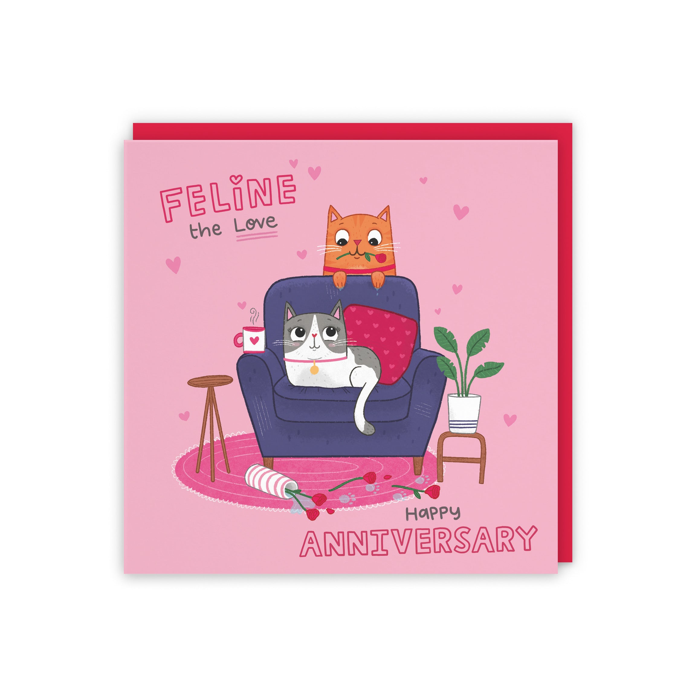 Romantic Cat Anniversary Card Iconic - Default Title (5056408151108)