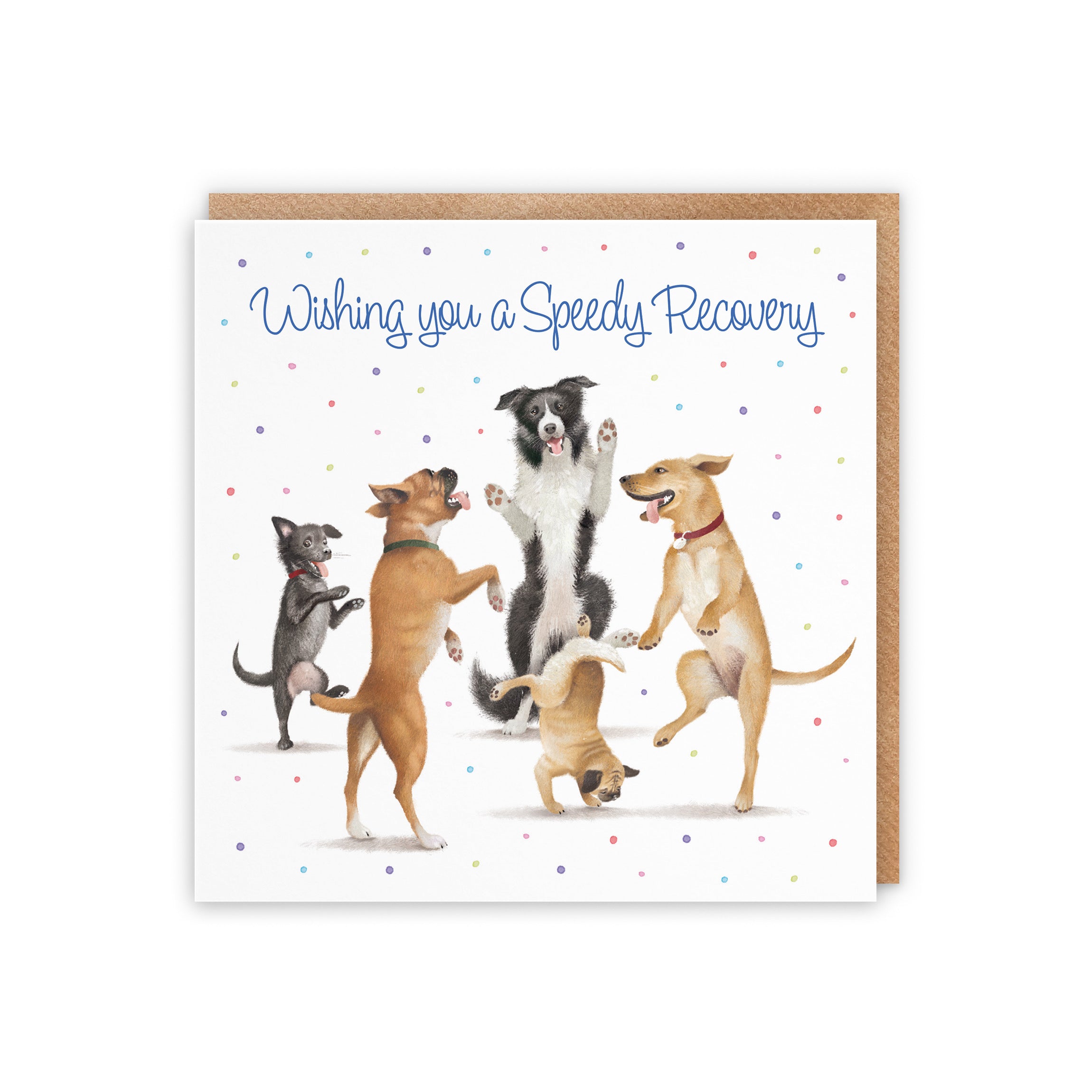 Wishing You A Speedy Recovery Card Dancing Dogs - Default Title (5056408164030)