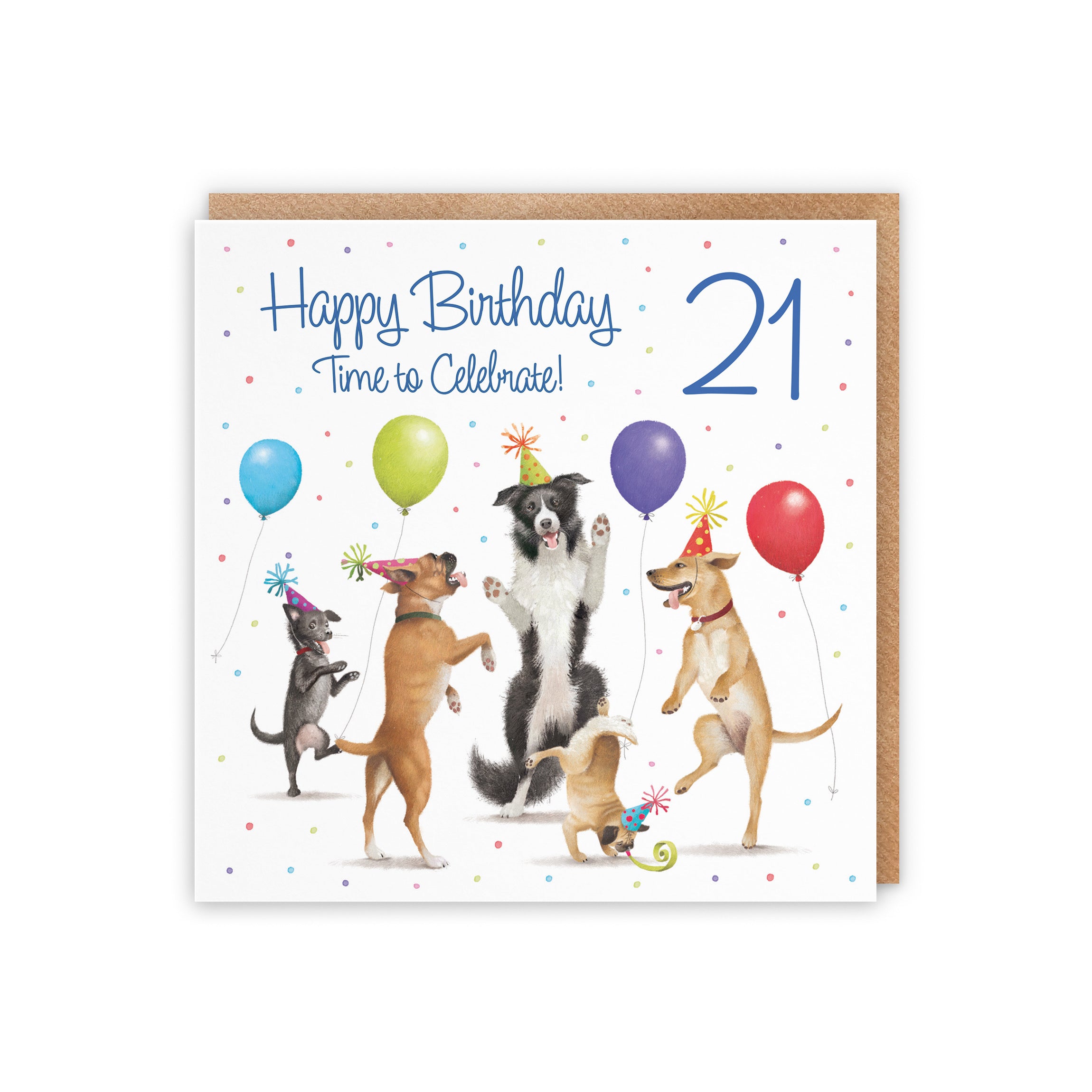 21st Birthday Card Dancing Dogs Milo's Gallery - Default Title (5056408164283)