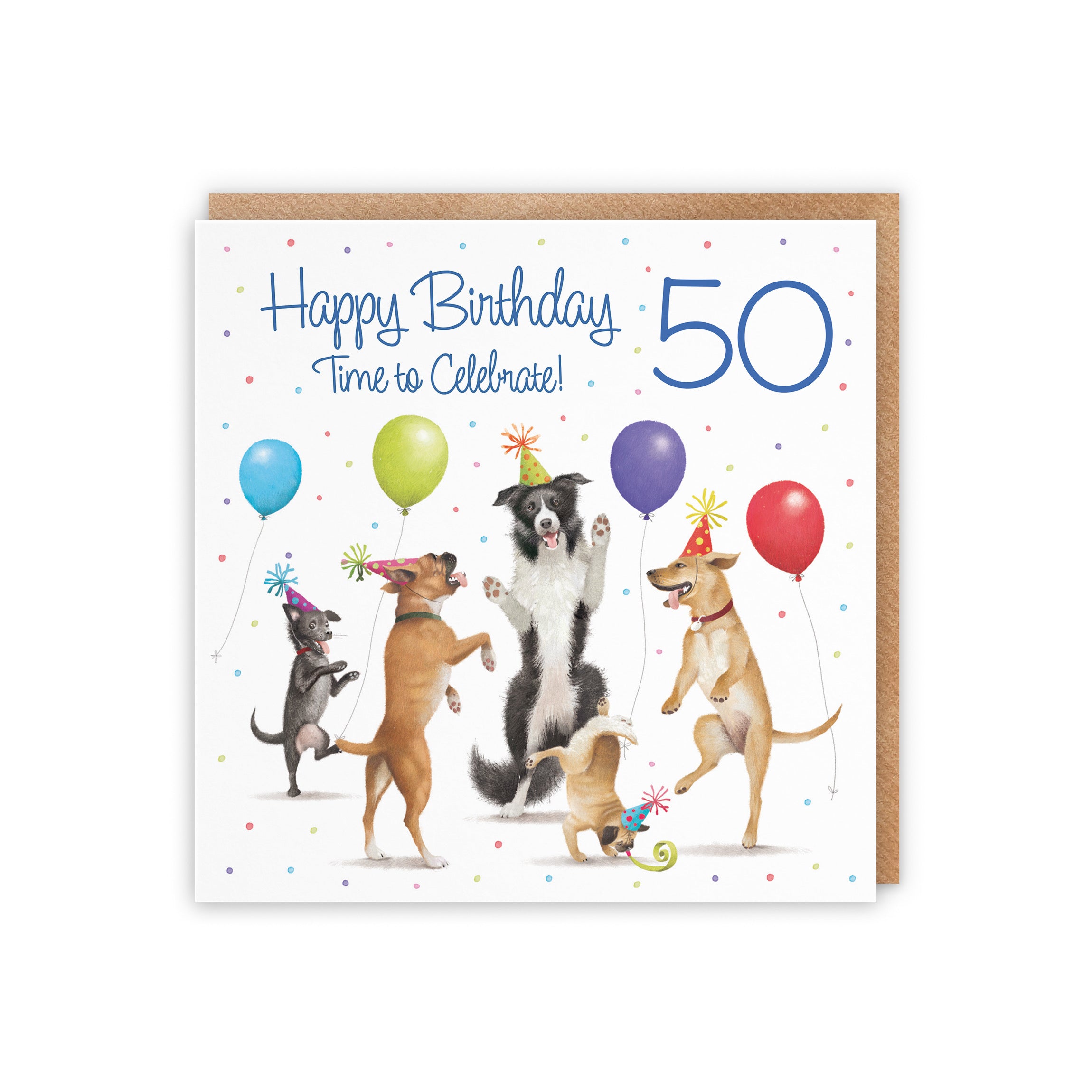 50th Birthday Card Dancing Dogs Milo's Gallery - Default Title (5056408164337)