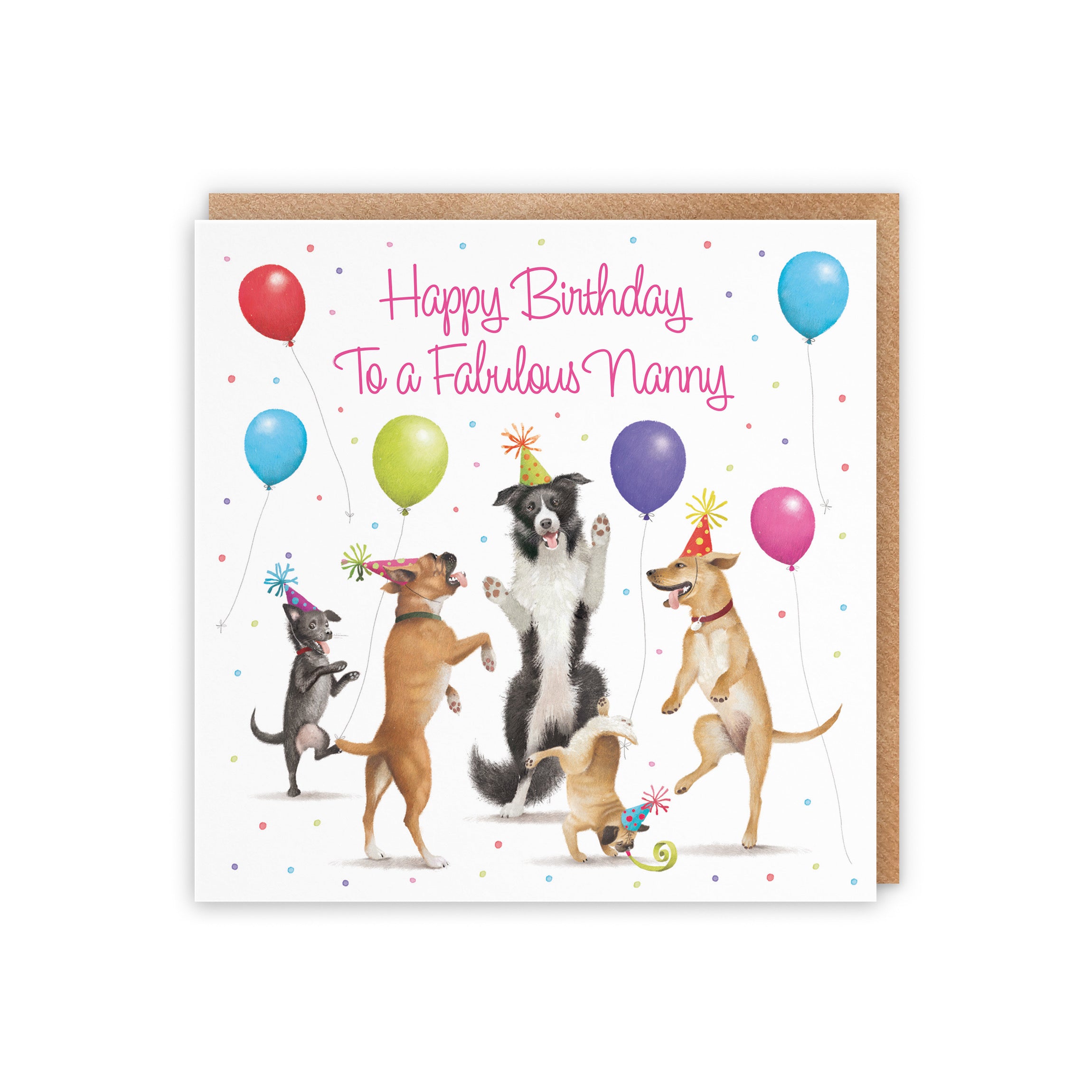 Nanny Birthday Card Dancing Dogs Milo's Gallery - Default Title (5056408164399)