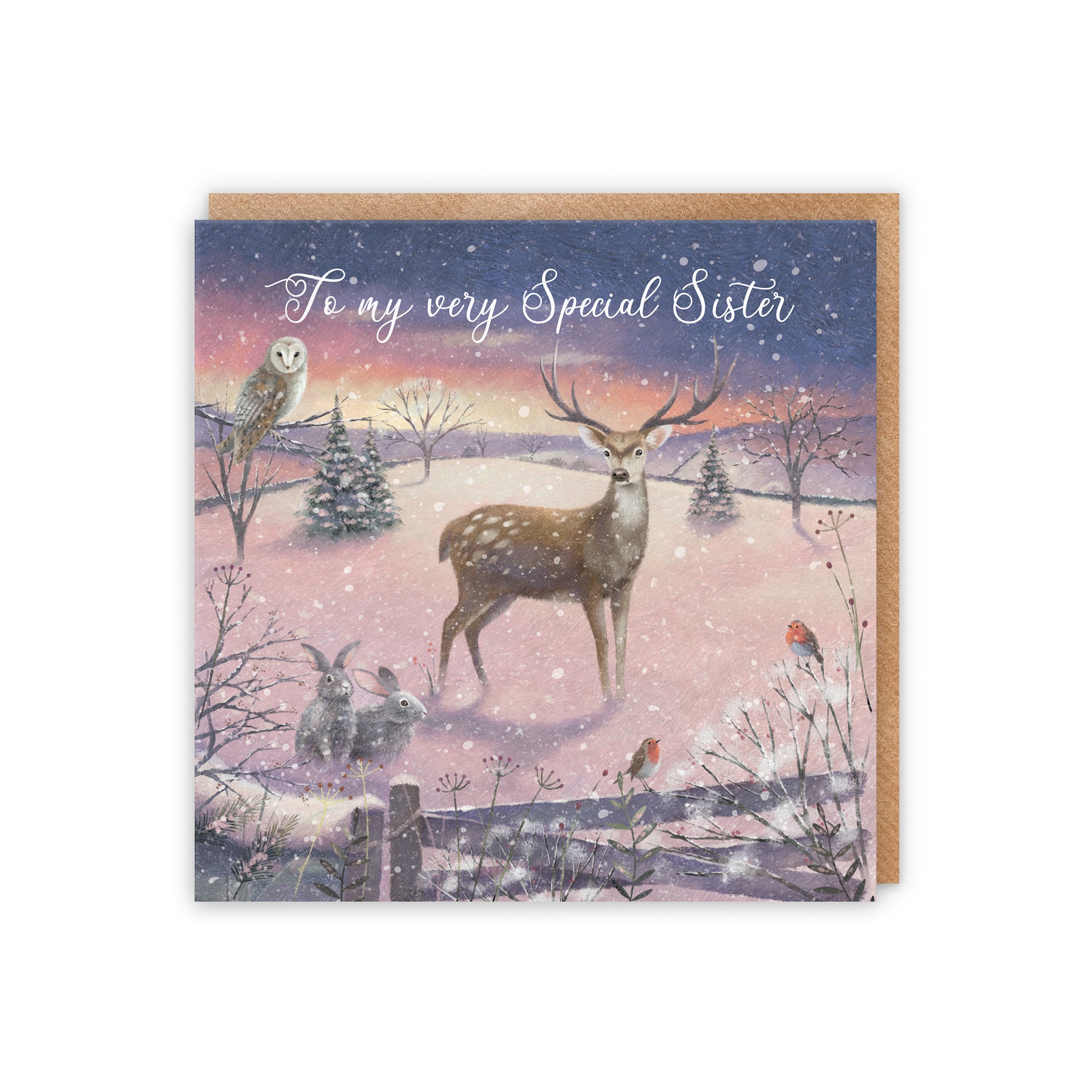 Sister Christmas Card 'The Stag' Milo's Gallery - Default Title (5056408166485)