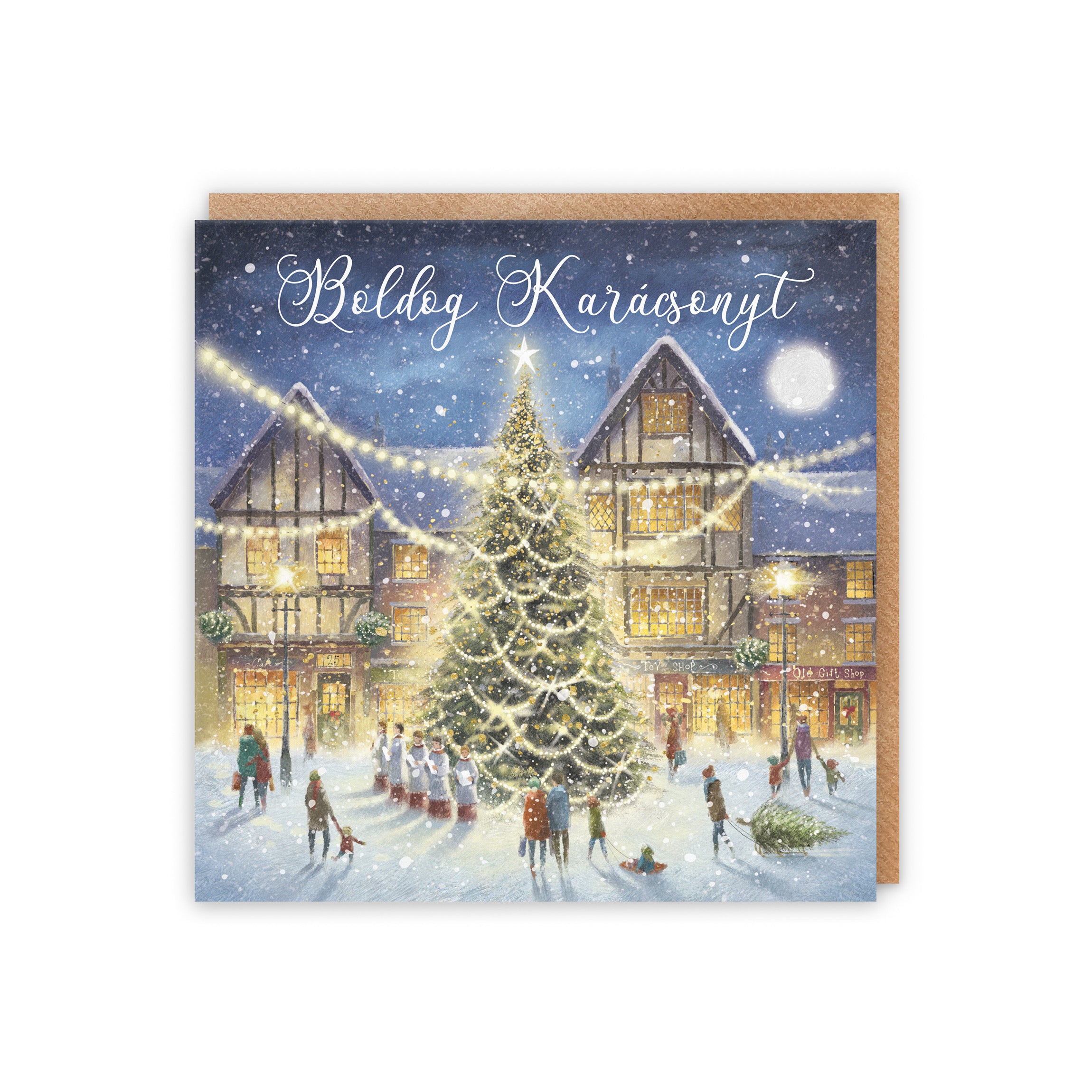 Hungarian Language Christmas Card 'Christmas Eve' Milo's Gallery - Default Title (5056408167390)