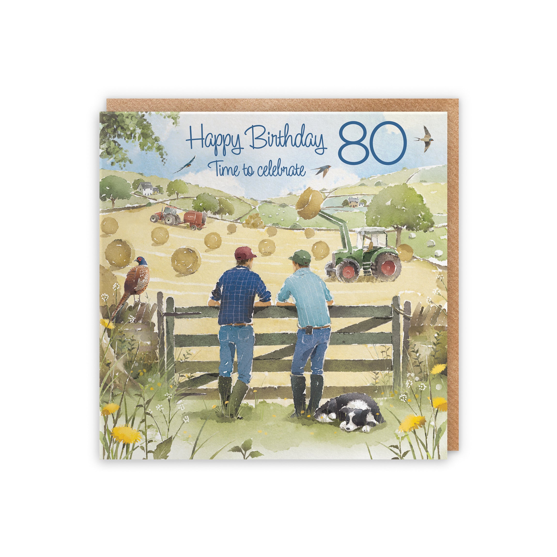 80th Birthday Card Haymaking Milo's Gallery - Default Title (5056408173124)