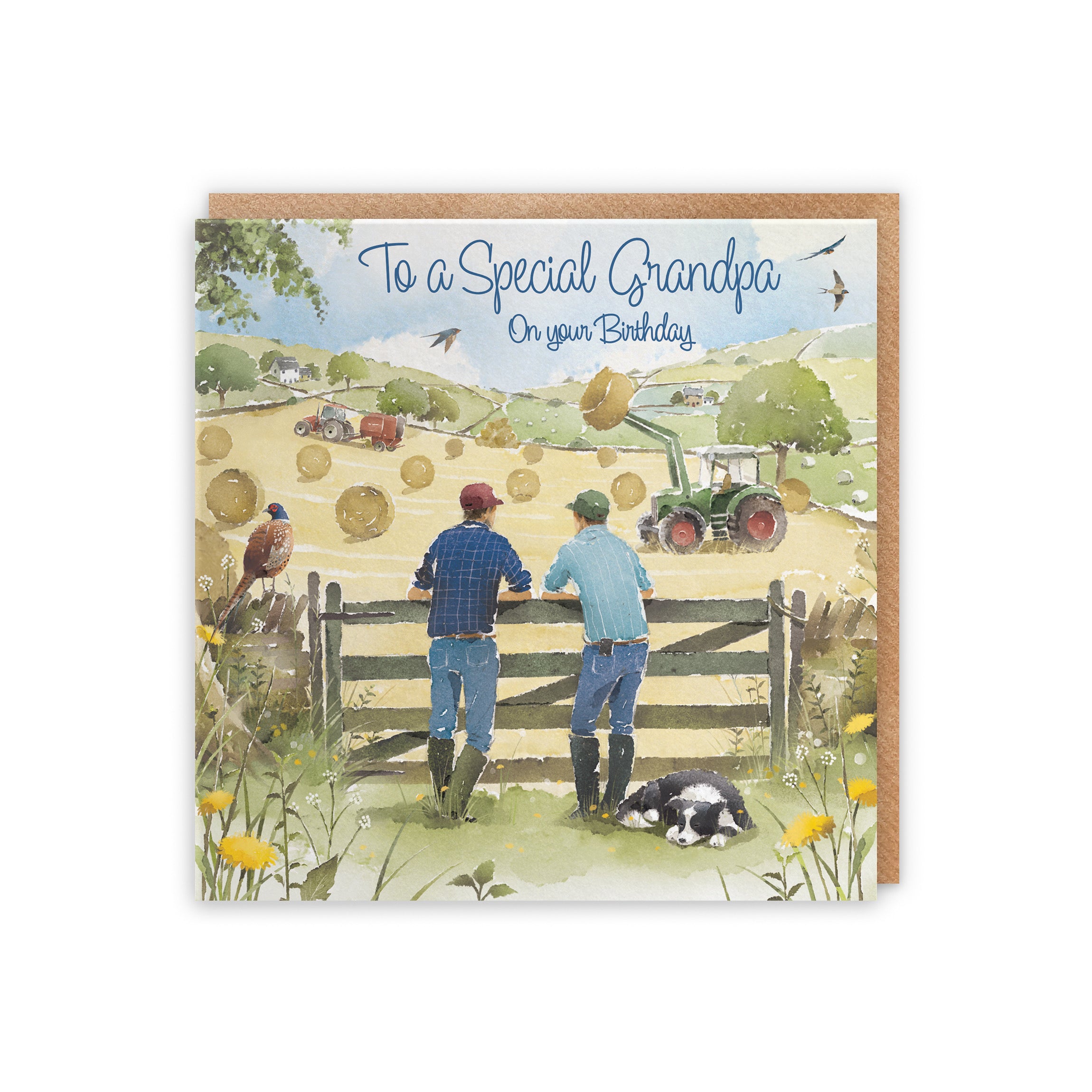 Grandpa Birthday Card Haymaking Milo's Gallery - Default Title (5056408173247)