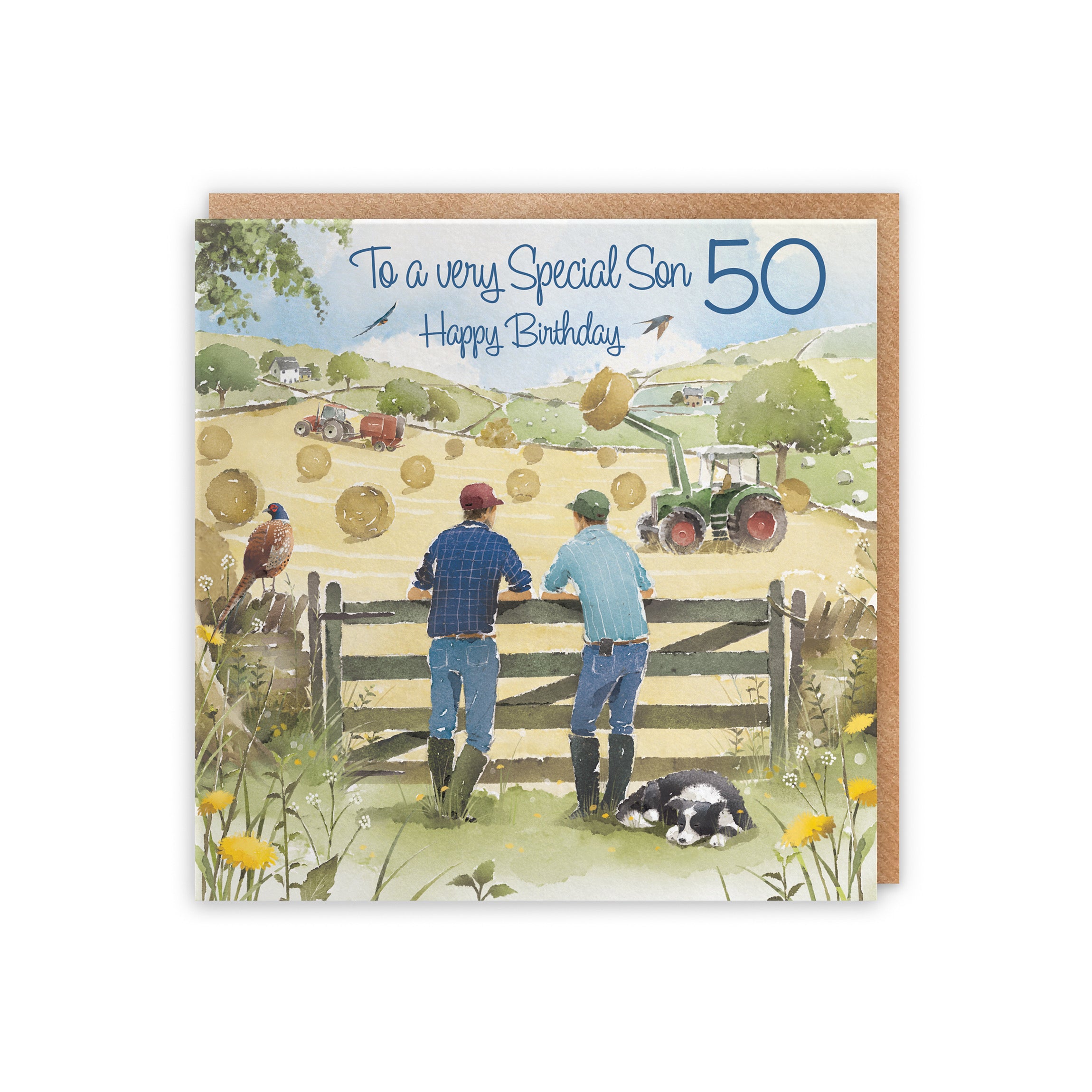 50th Son Birthday Card Haymaking Milo's Gallery - Default Title (5056408173377)