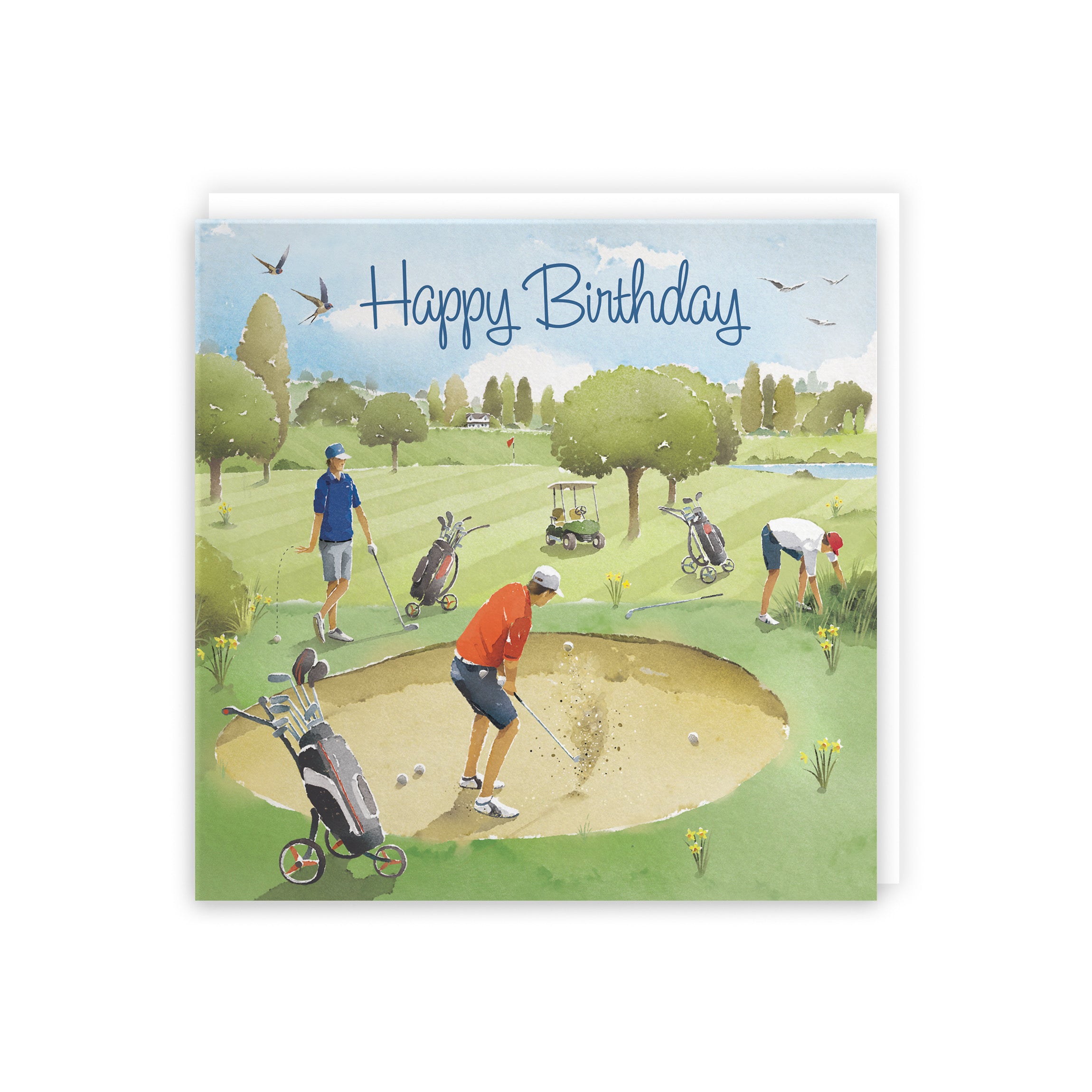 Golfing Birthday Card Golf Bunker Milo's Gallery - Default Title (5056408174459)