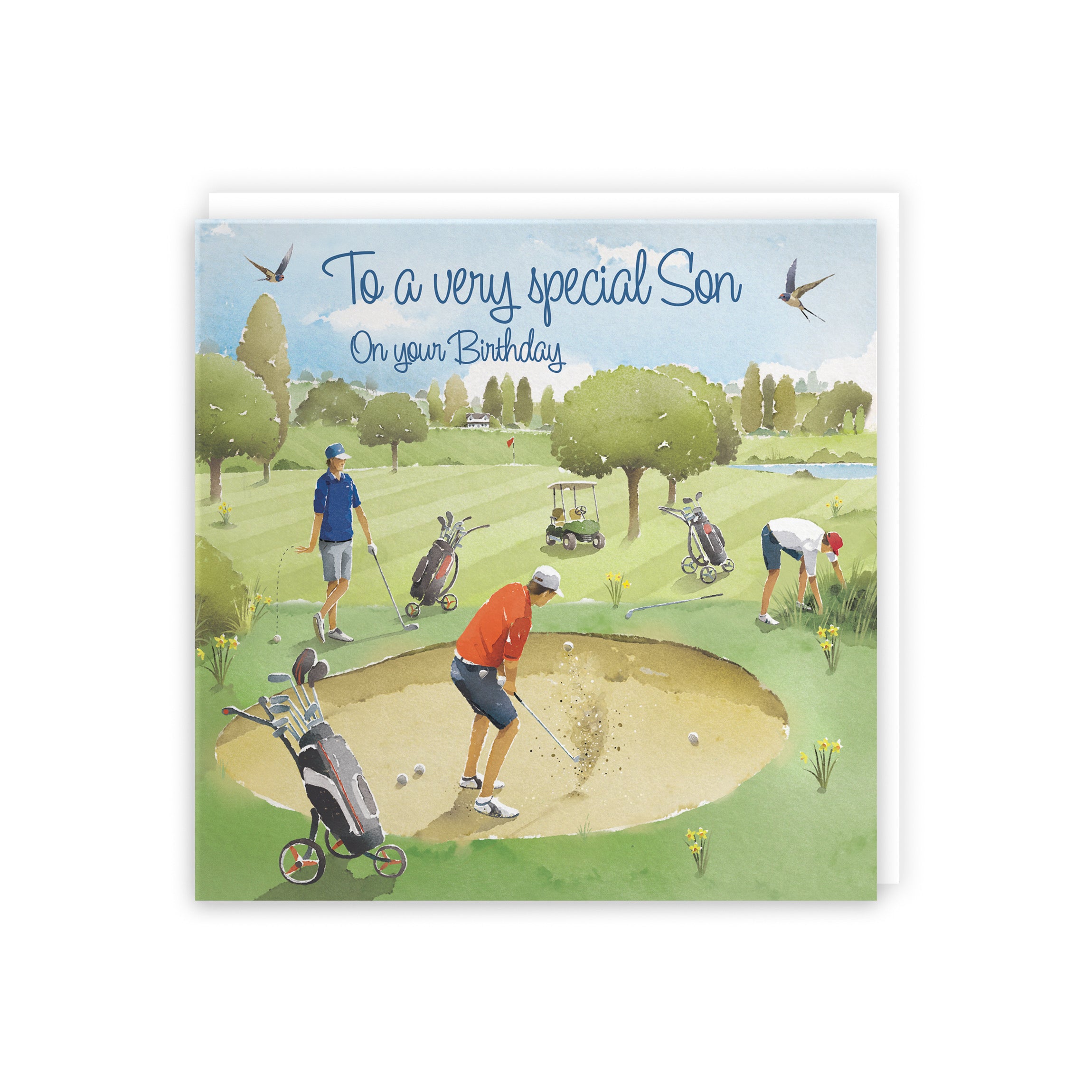 Son Golfing Birthday Card Golf Bunker Milo's Gallery - Default Title (5056408174572)