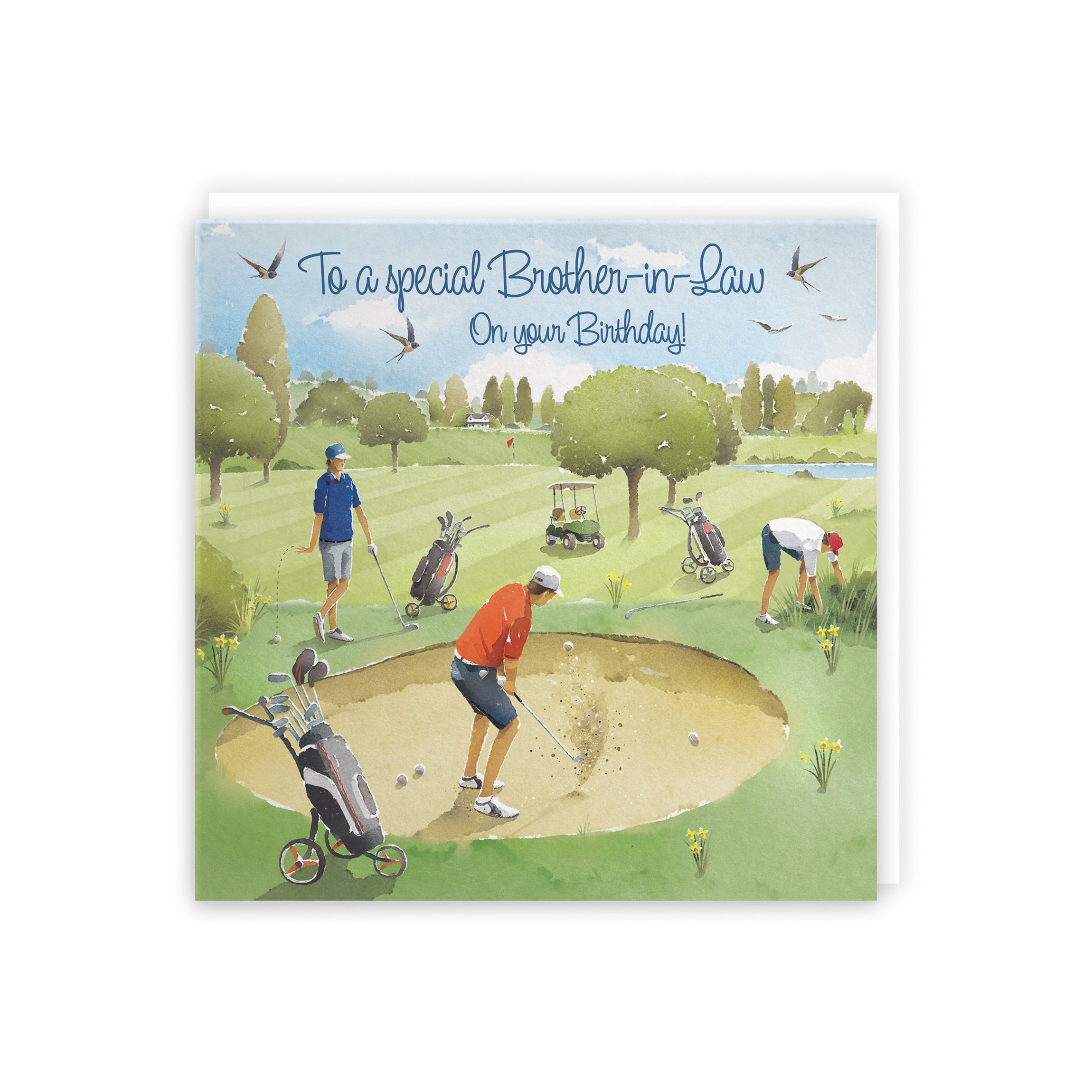 Brother-in-Law Golfing Birthday Card Golf Bunker Milo's Gallery - Default Title (5056408174701)