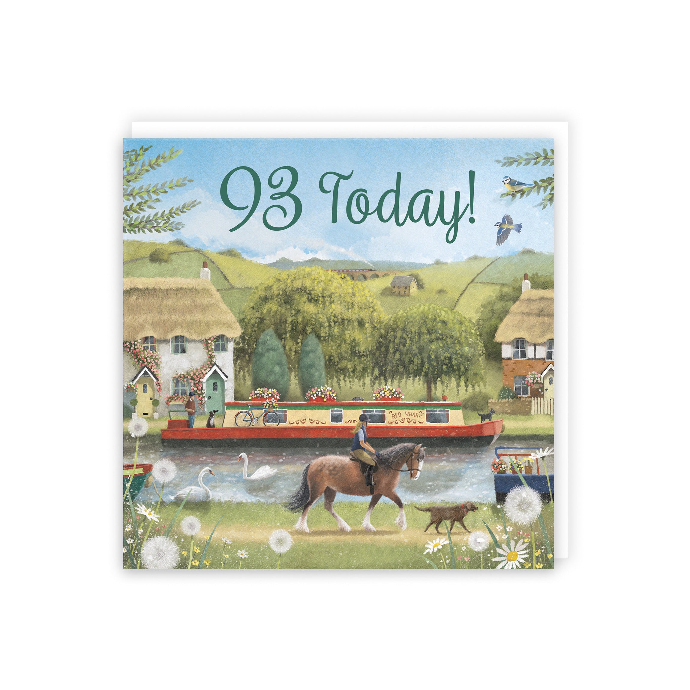 93rd Canal Narrowboat Birthday Card Horse Riding Milo's Gallery - Default Title (5056408177023)