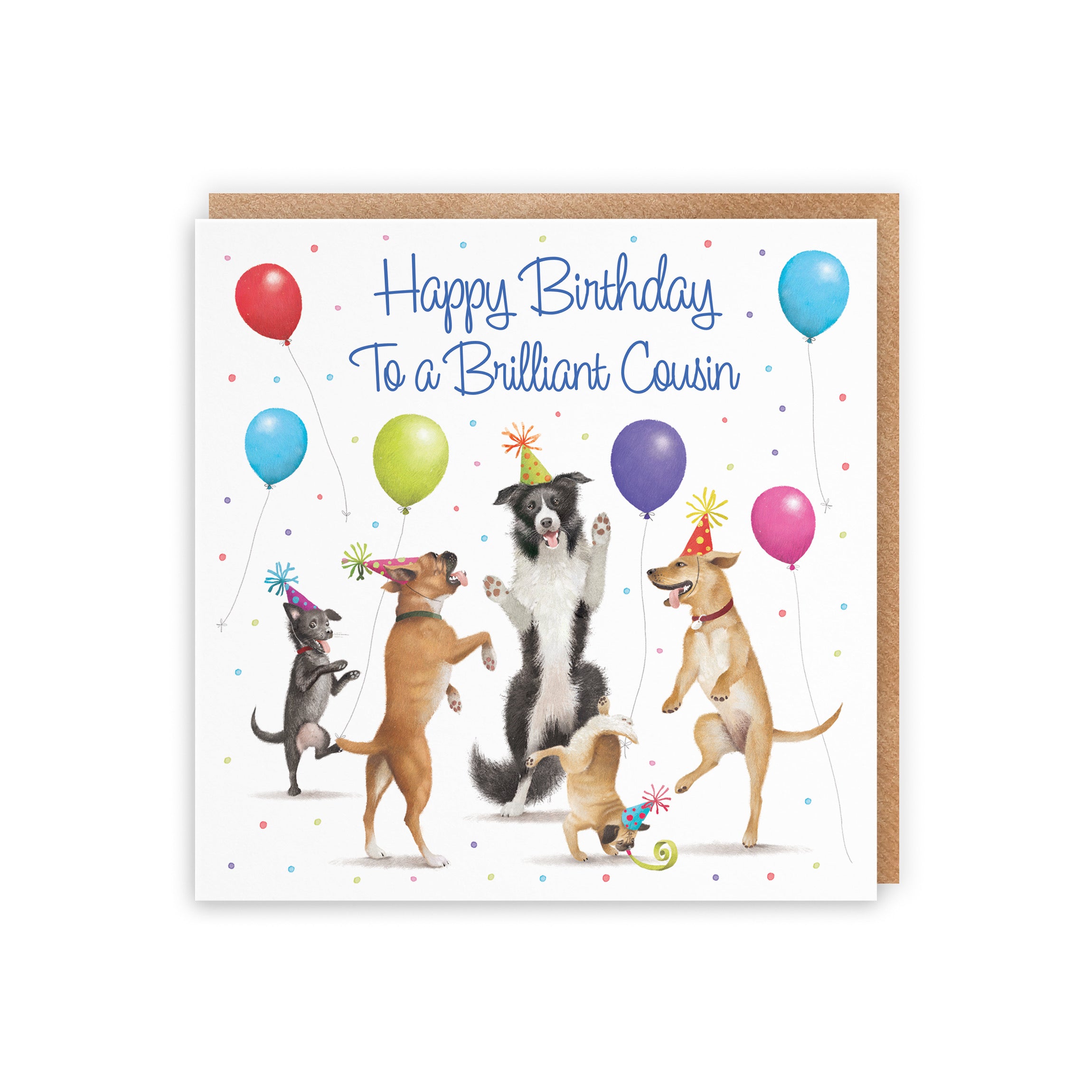 Cousin Birthday Card Dancing Dogs Milo's Gallery - Default Title (5056408180108)