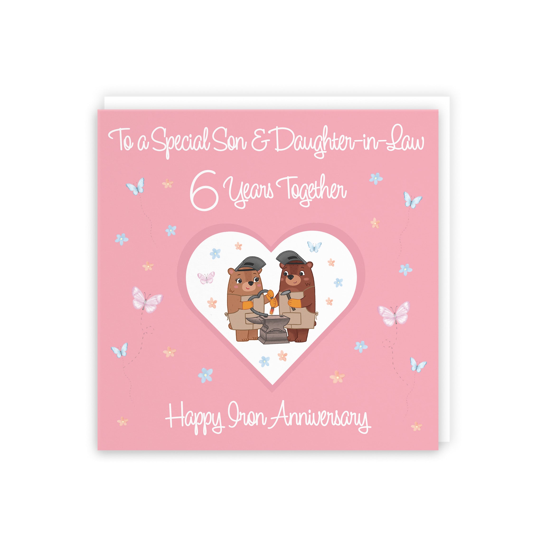 6th Son & Daughter-in-Law Anniversary Card Romantic Meadows - Default Title (5056408184977)