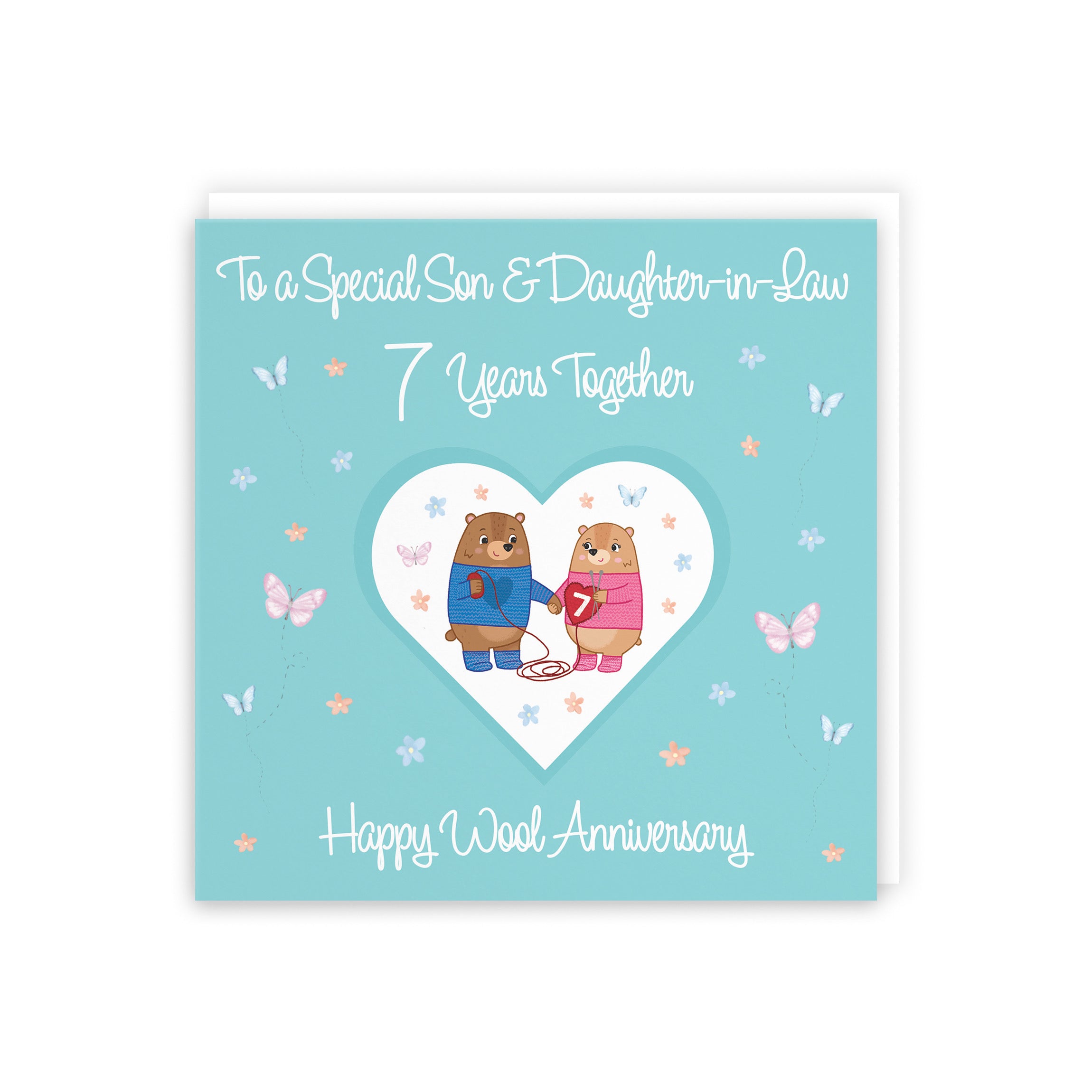 7th Son & Daughter-in-Law Anniversary Card Romantic Meadows - Default Title (5056408184984)