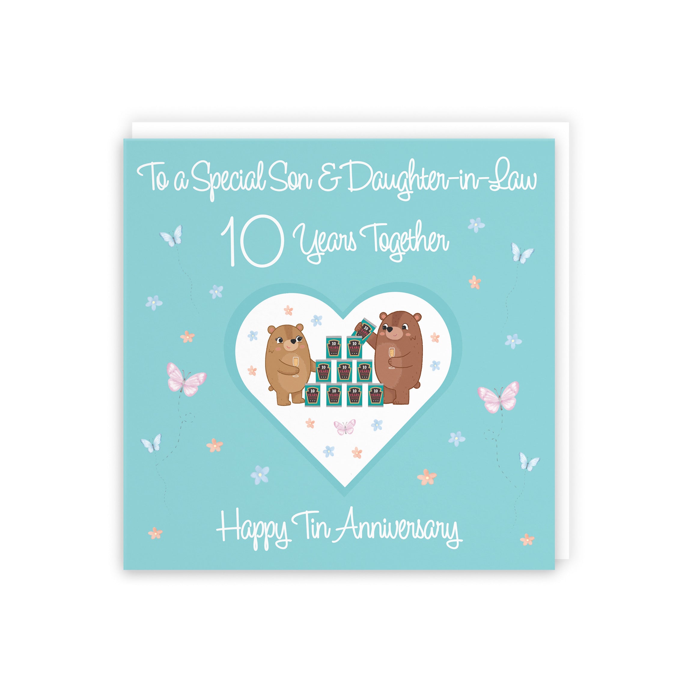 10th Son & Daughter-in-Law Anniversary Card Romantic Meadows - Default Title (5056408185011)