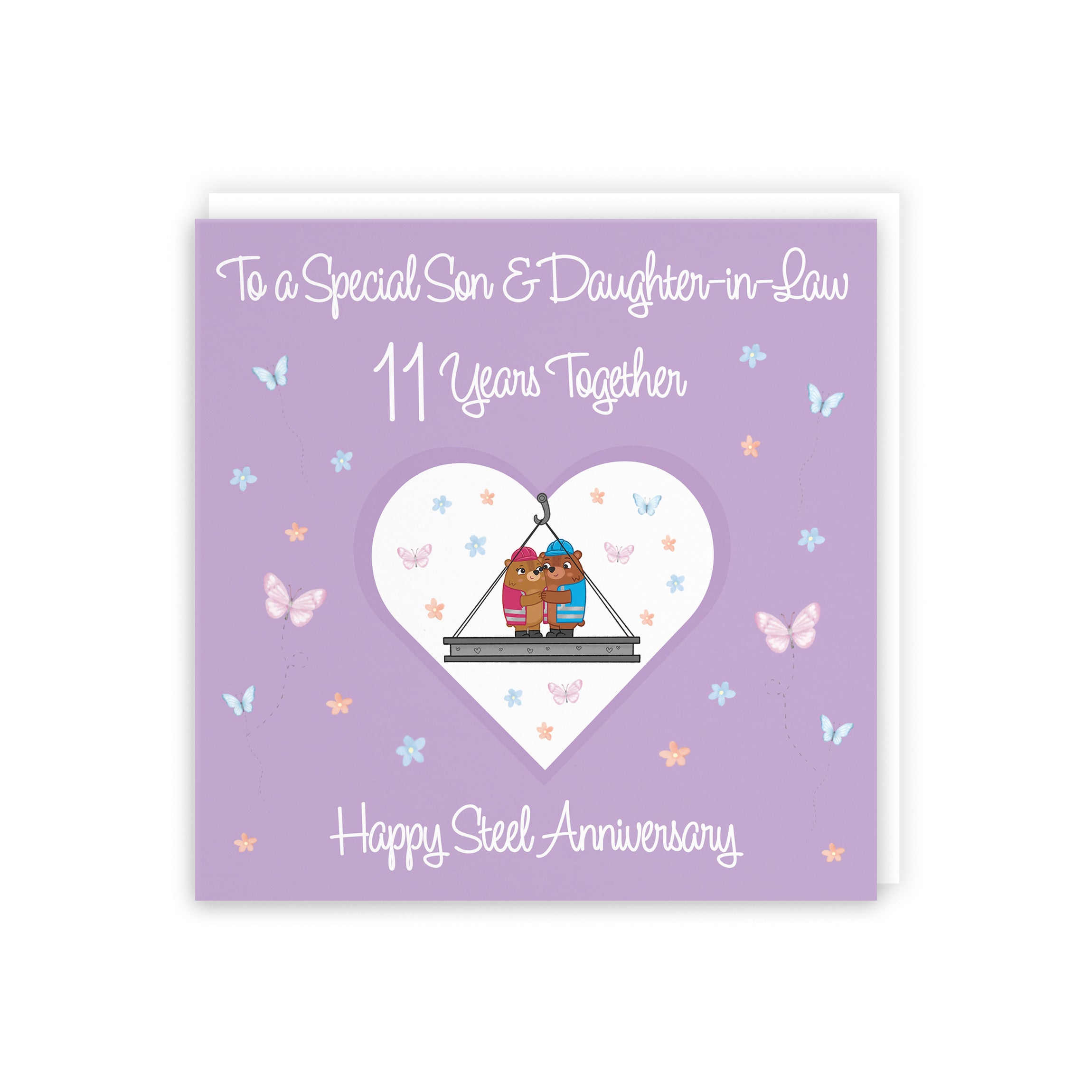 11th Son & Daughter-in-Law Anniversary Card Romantic Meadows - Default Title (5056408185028)