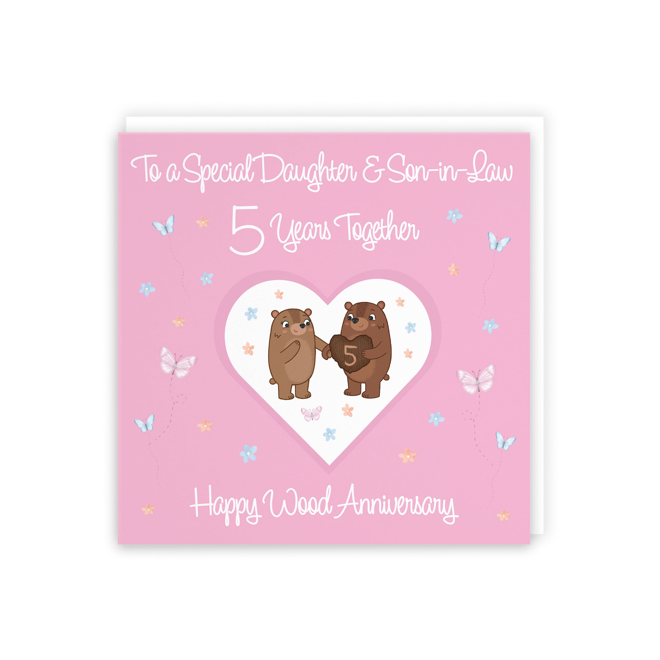 5th Daughter & Son-in-Law Anniversary Card Romantic Meadows - Default Title (5056408185141)