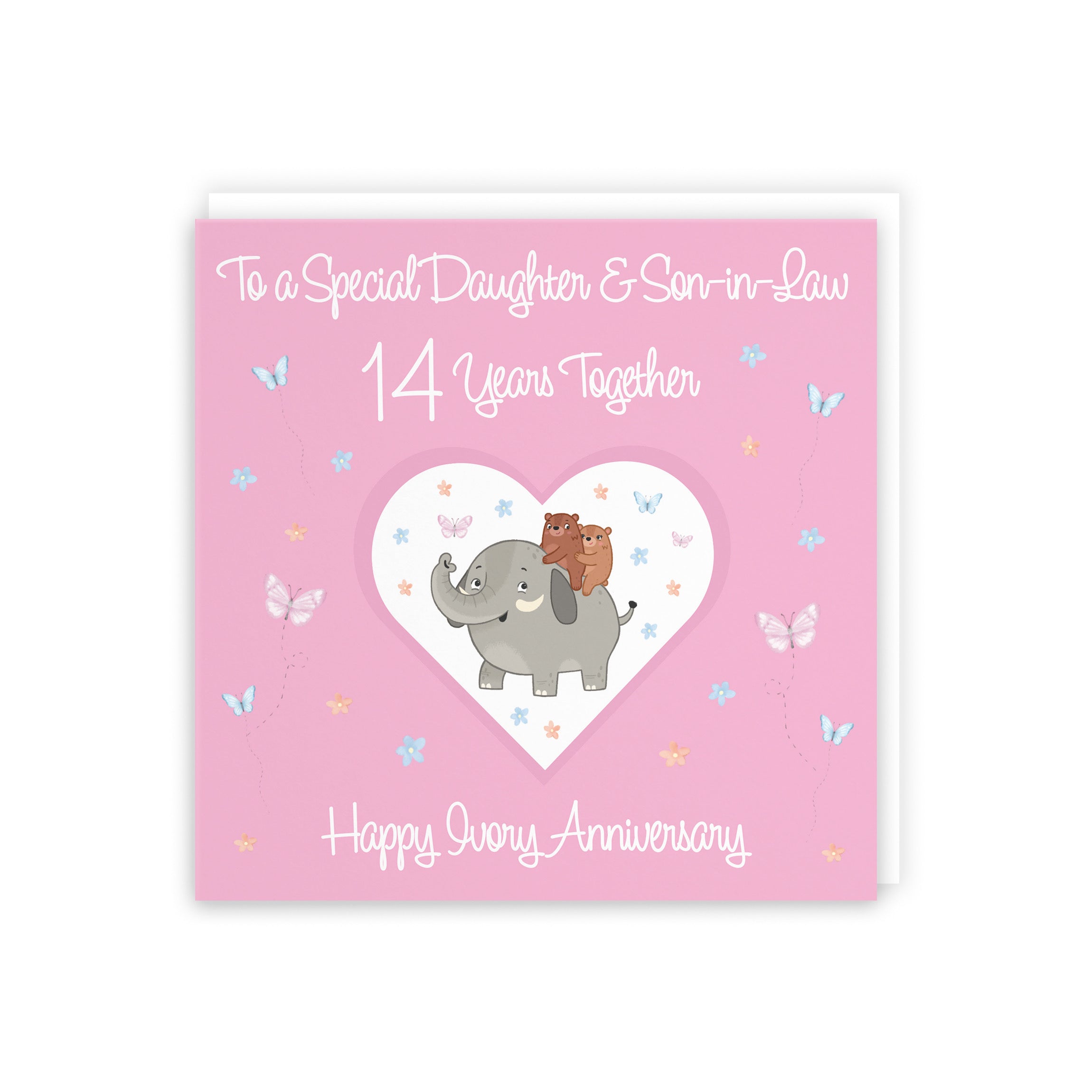 14th Daughter & Son-in-Law Anniversary Card Romantic Meadows - Default Title (5056408185233)