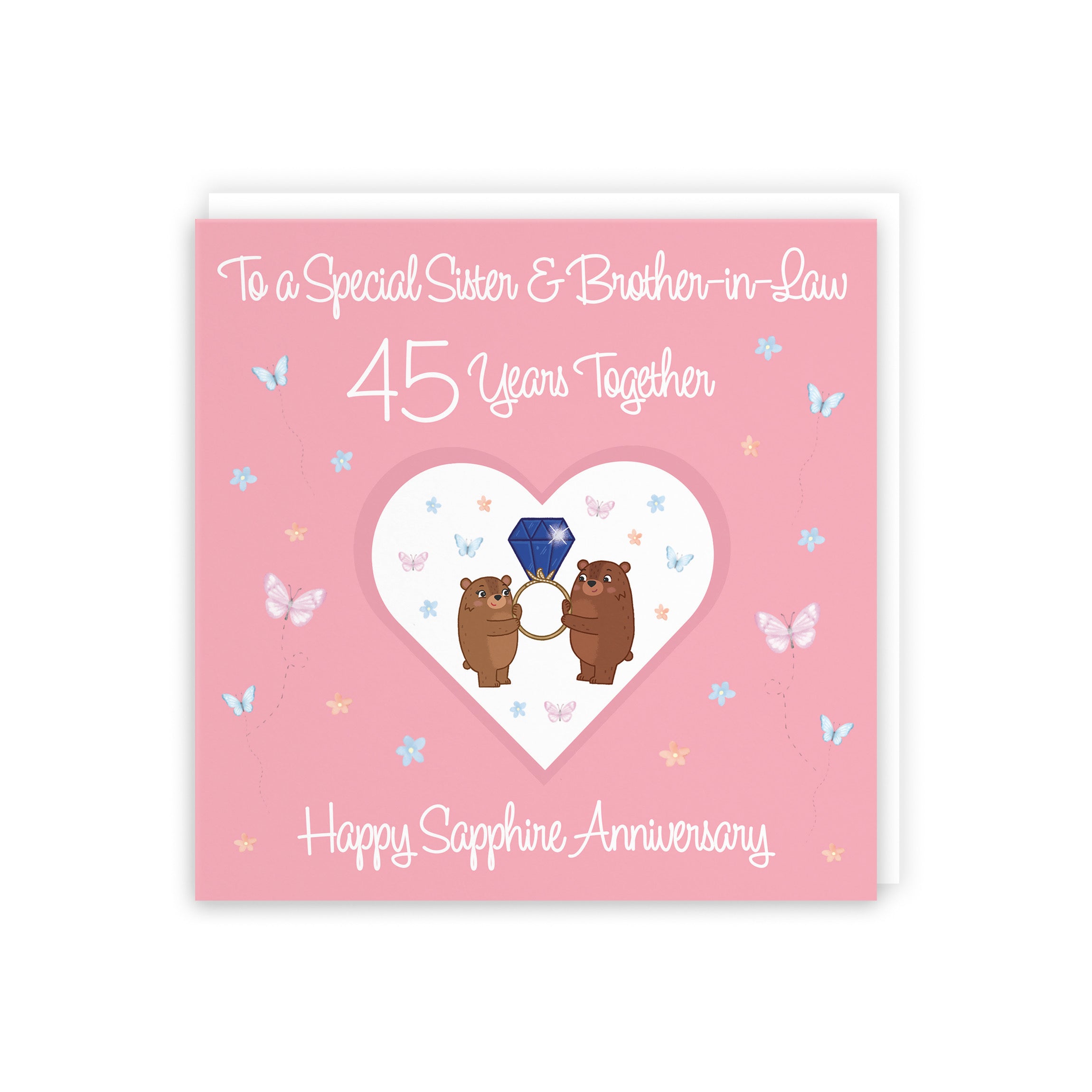 45th Sister & Brother-in-Law Anniversary Card Romantic Meadows - Default Title (5056408185400)