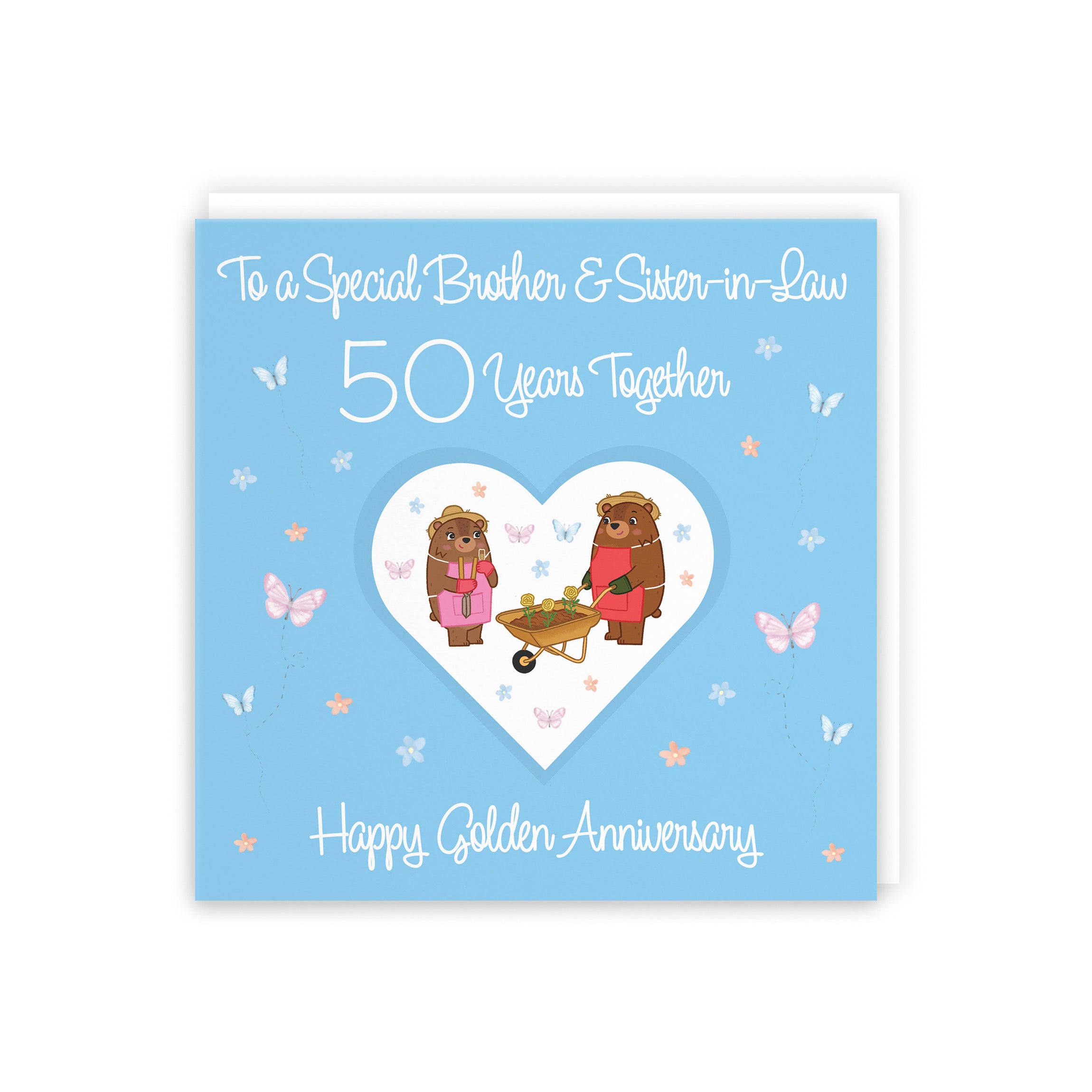 50th Brother & Sister-in-Law Anniversary Card Romantic Meadows - Default Title (5056408185561)