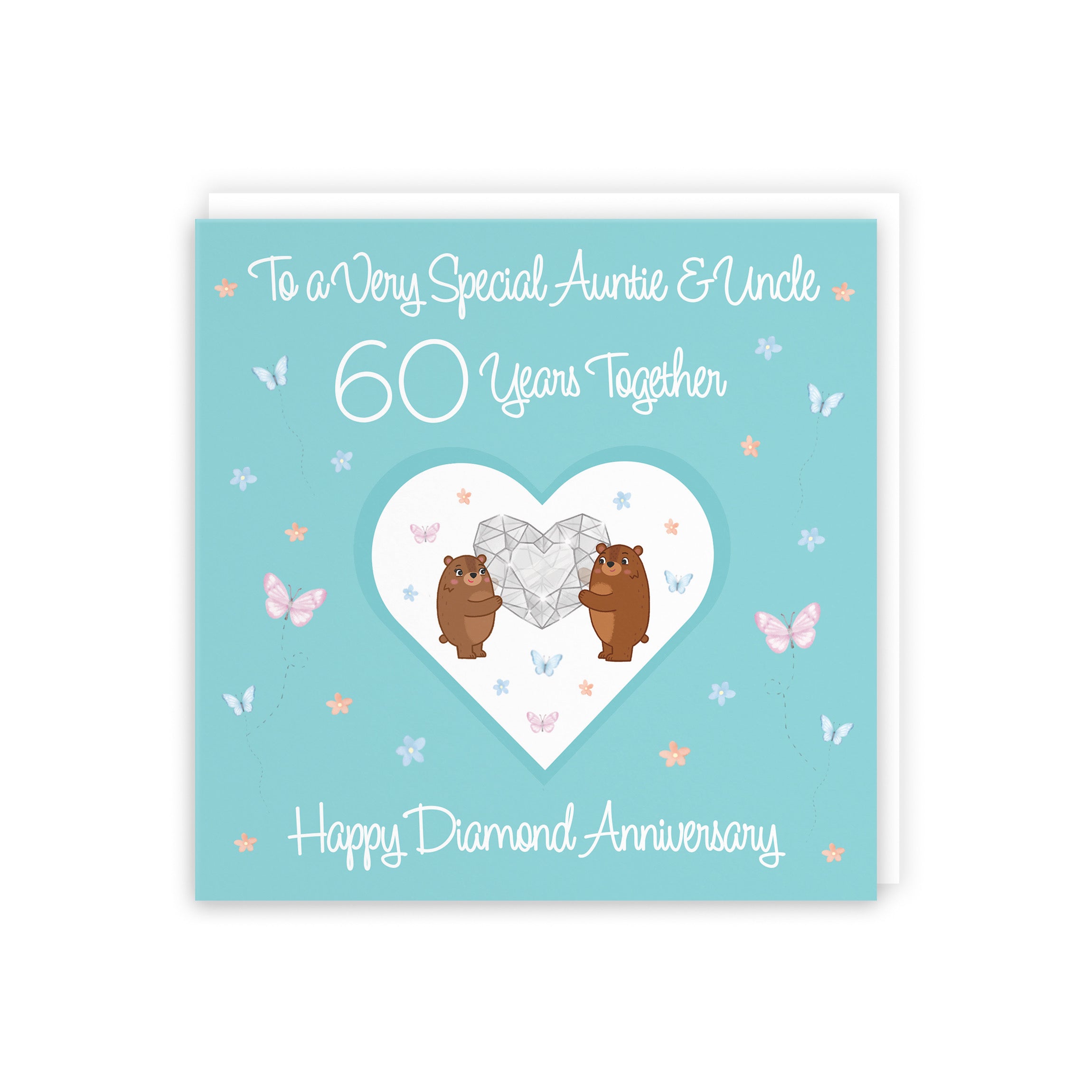 60th Auntie & Uncle Anniversary Card Romantic Meadows - Default Title (5056408185653)