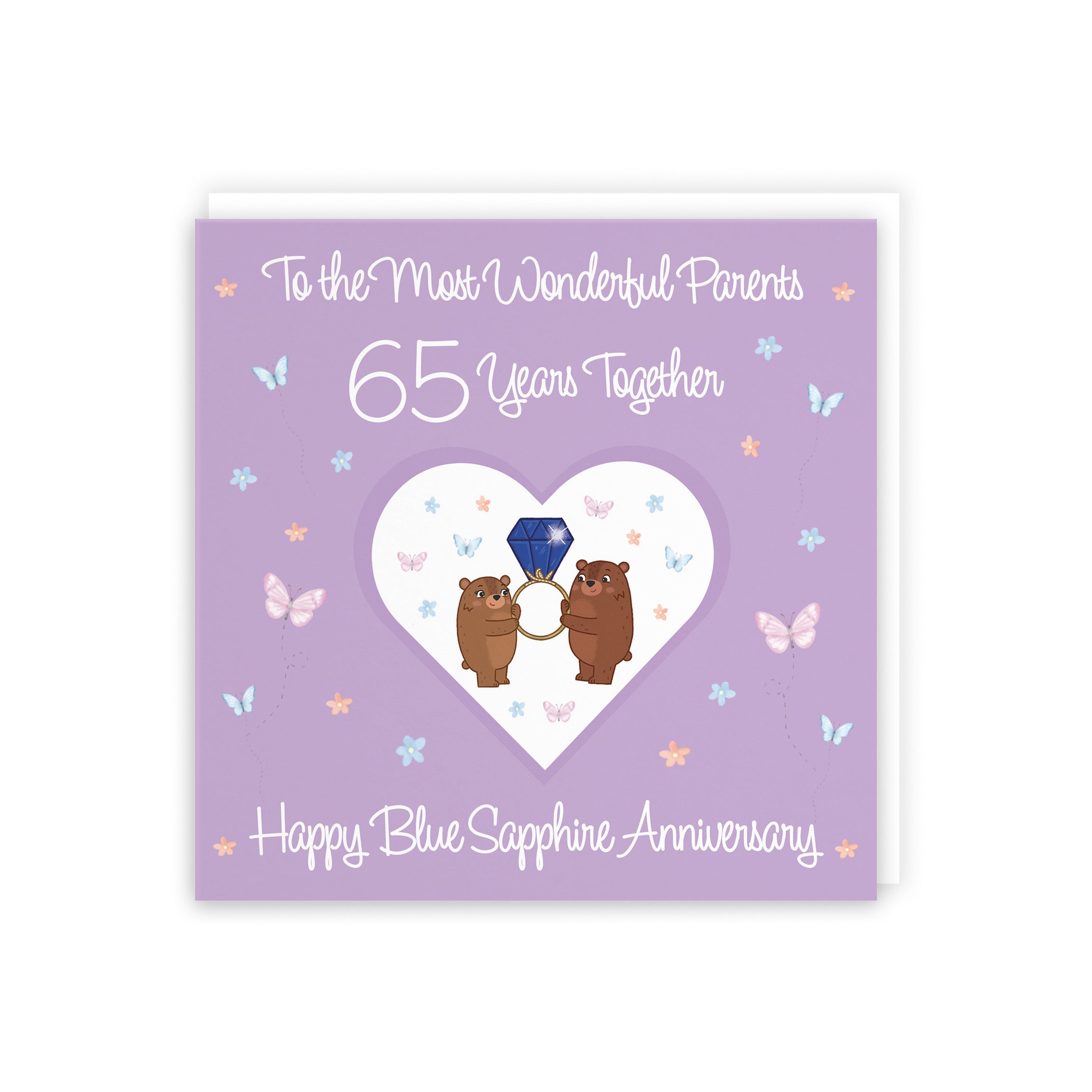 65th Parents Anniversary Card Romantic Meadows - Default Title (5056408185738)