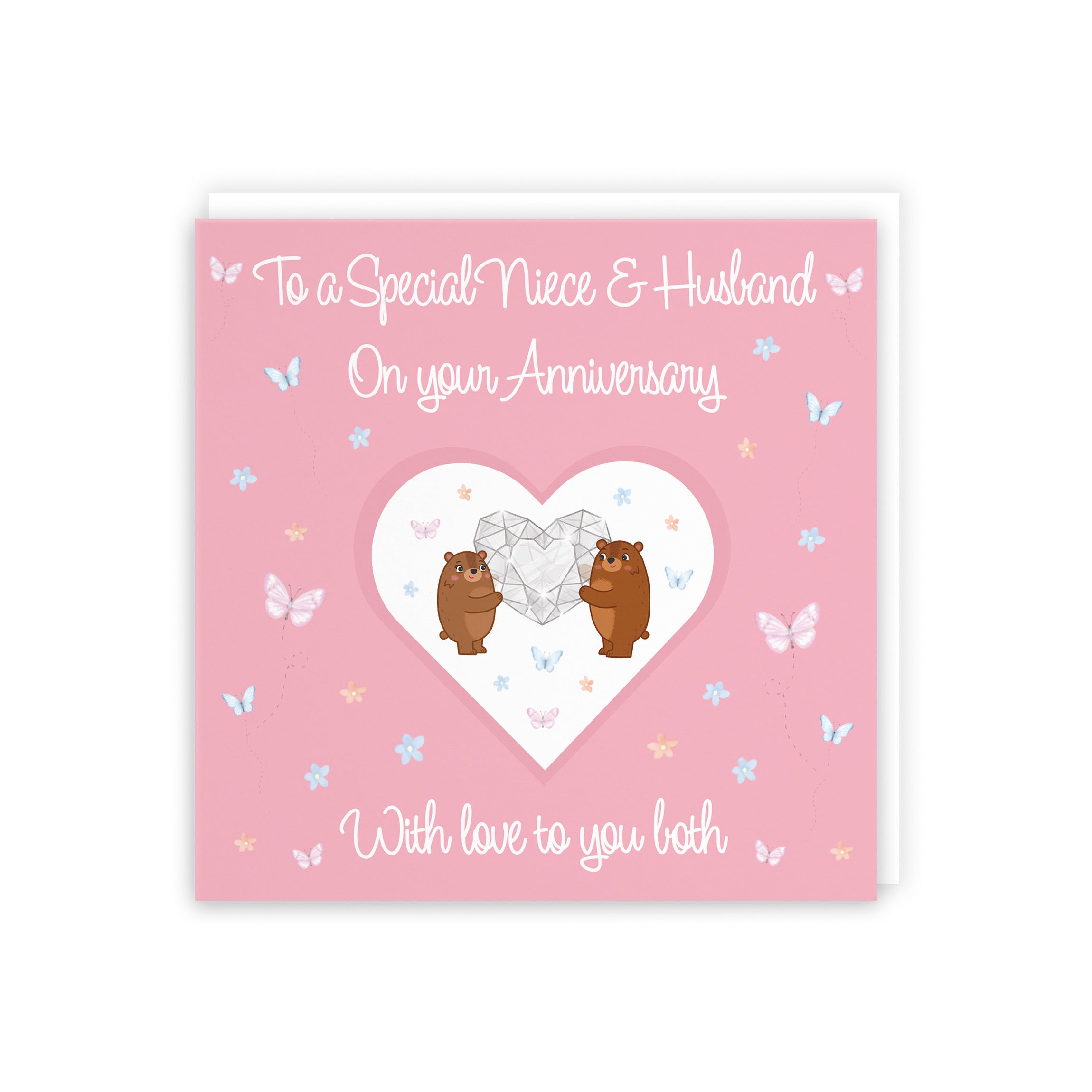 Niece And Husband Anniversary Card Romantic Meadows - Default Title (5056408186247)