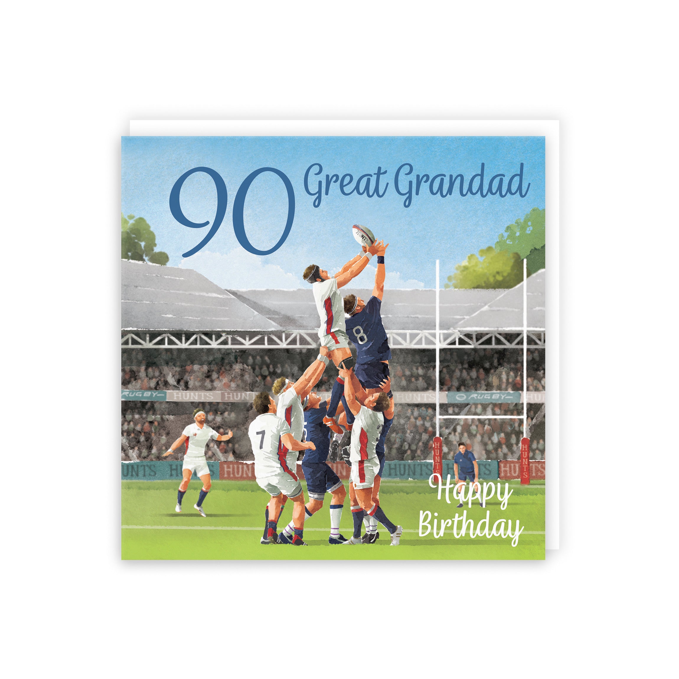 90th Great Grandad Rugby Birthday Card Milo's Gallery - Default Title (5063396008789)