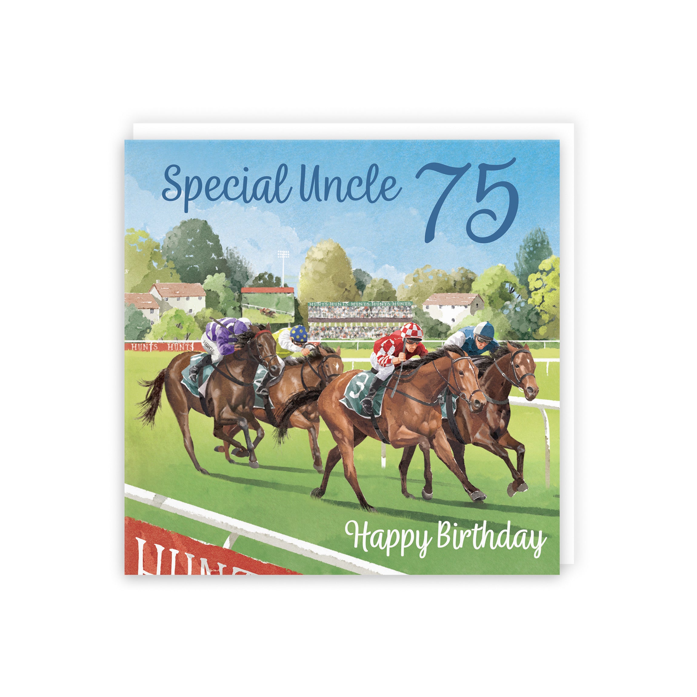 75th Uncle Horse Racing Birthday Card Milo's Gallery - Default Title (5063396012328)