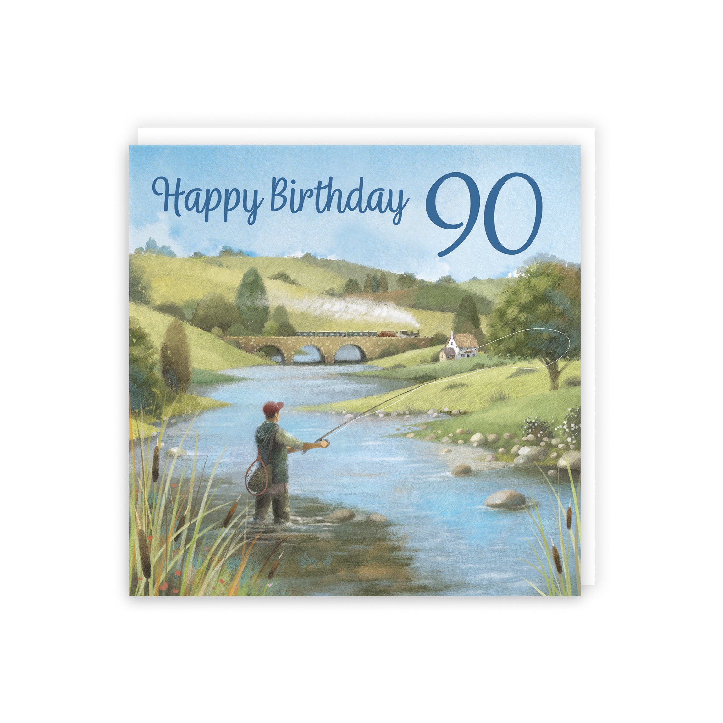 90th Fly Fishing Birthday Card Milo's Gallery - Default Title (5063396013240)