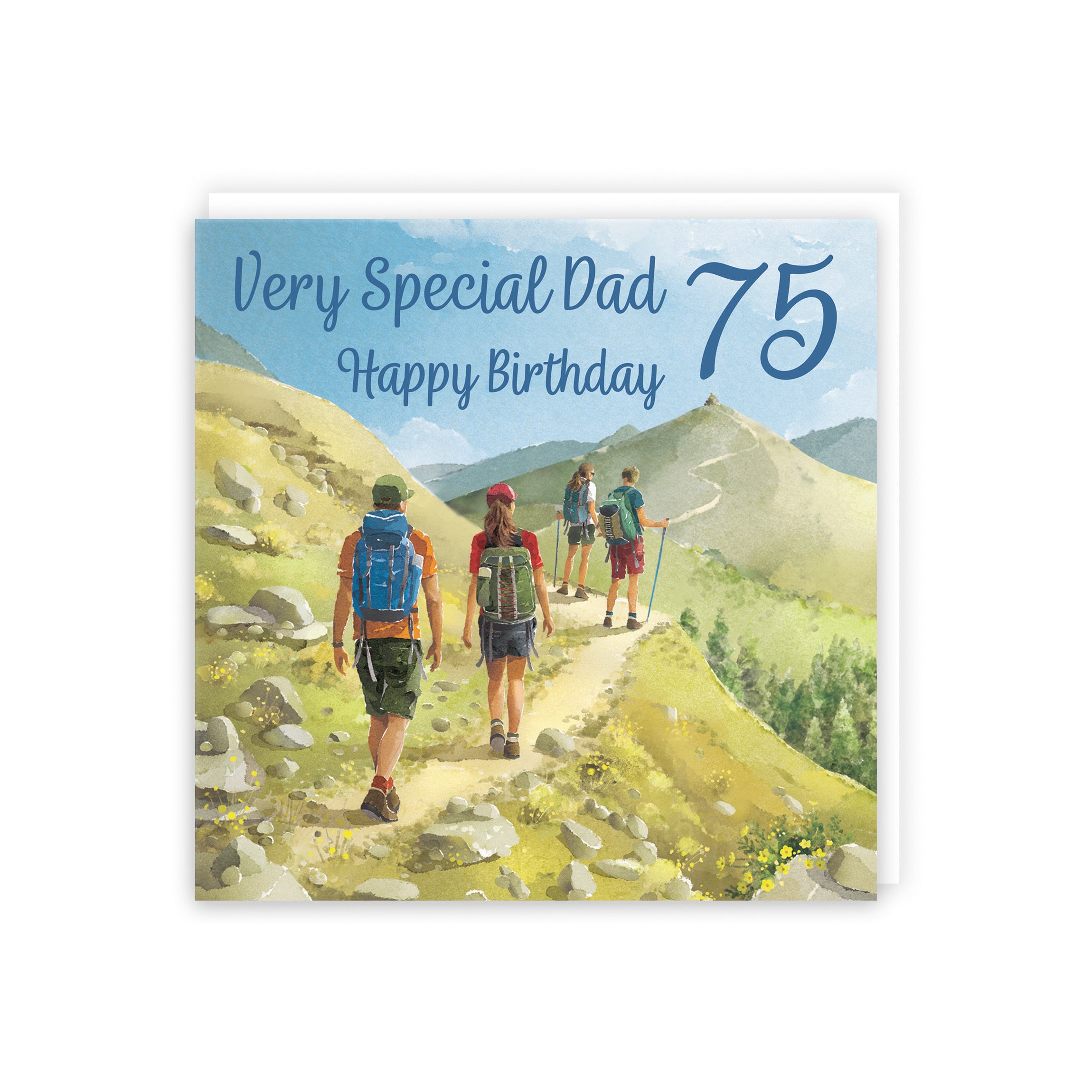 75th Dad Walking Birthday Card Milo's Gallery - Default Title (5063396015268)