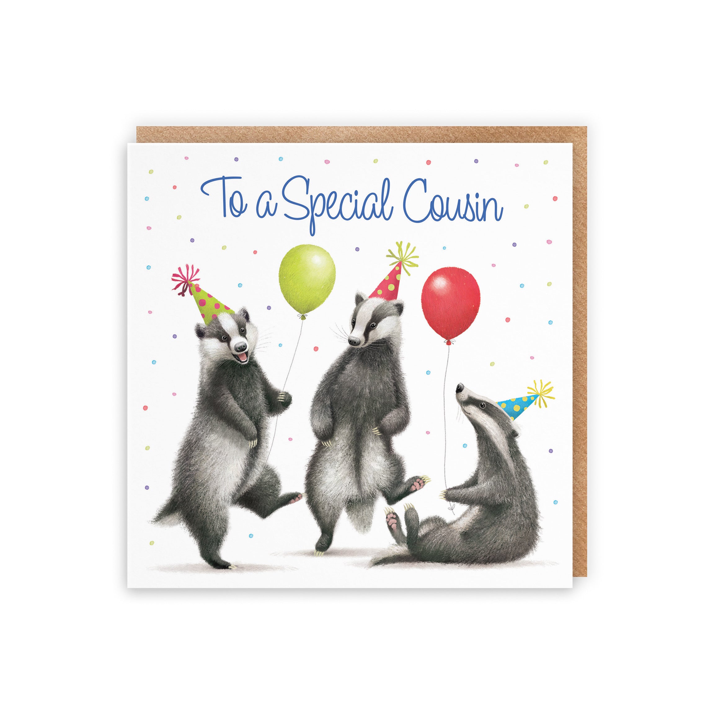 Cousin Badgers Birthday Card Milo's Gallery - Default Title (5063396018283)