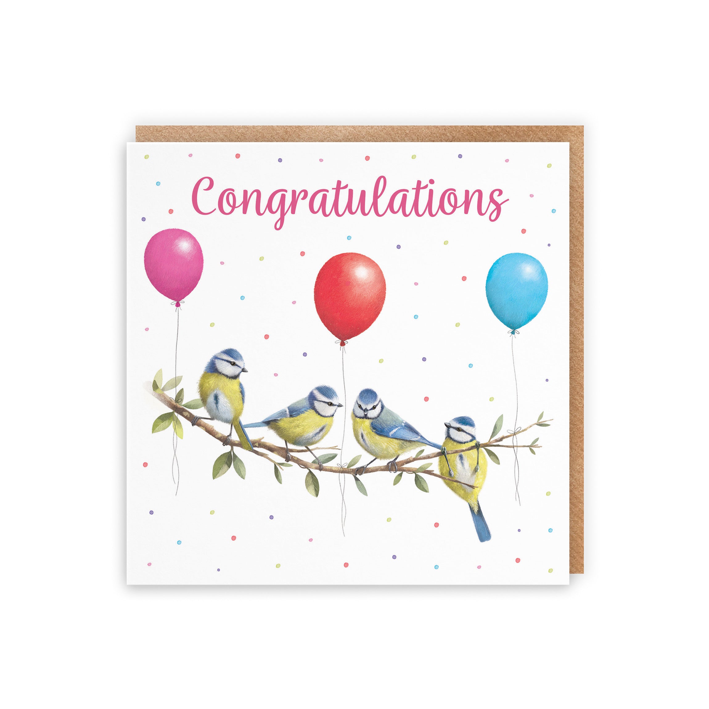 Congratulations Card Blue Tits Milo's Gallery - Default Title (5063396023195)