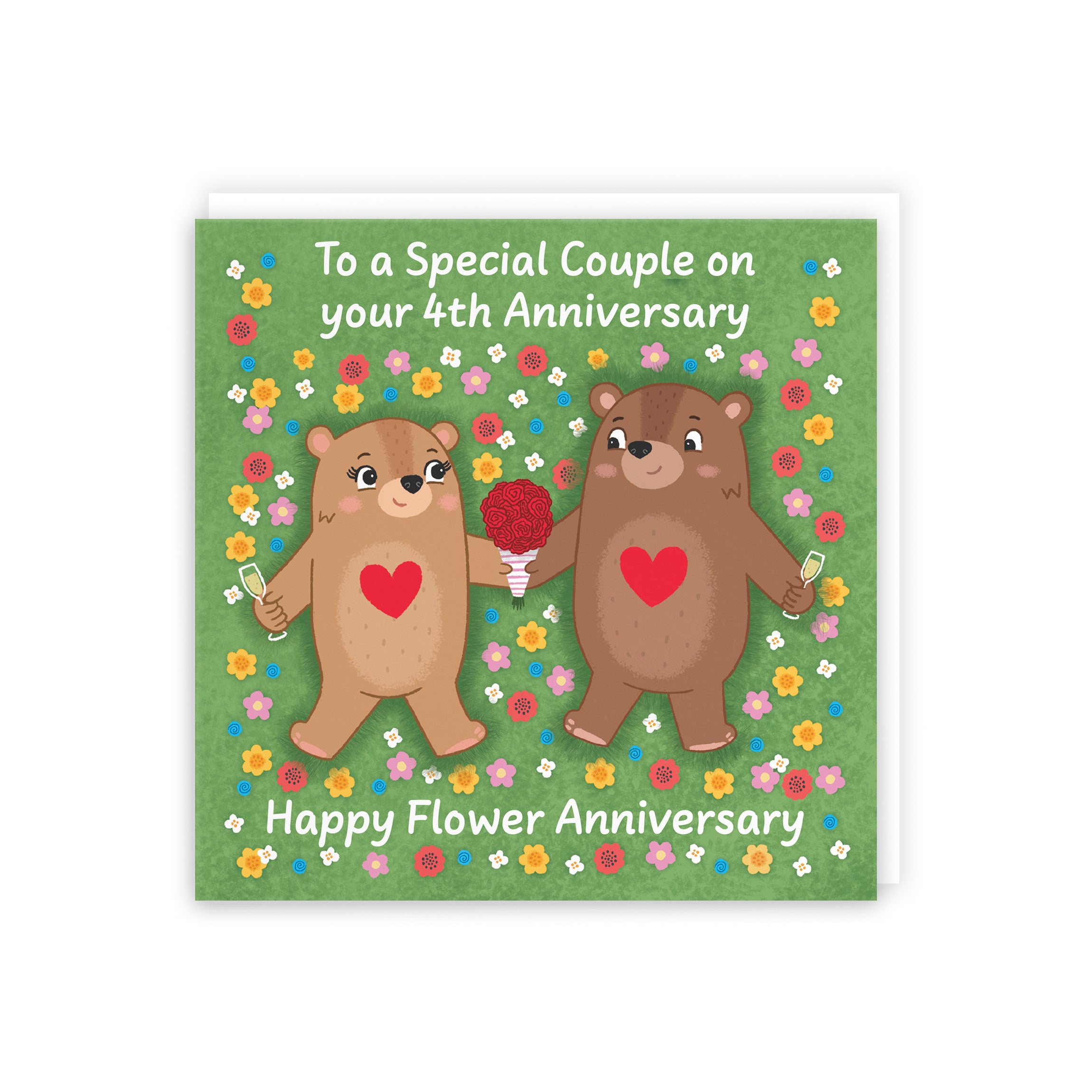 4th Couple Anniversary Card Love Story - Default Title (5063396124564)